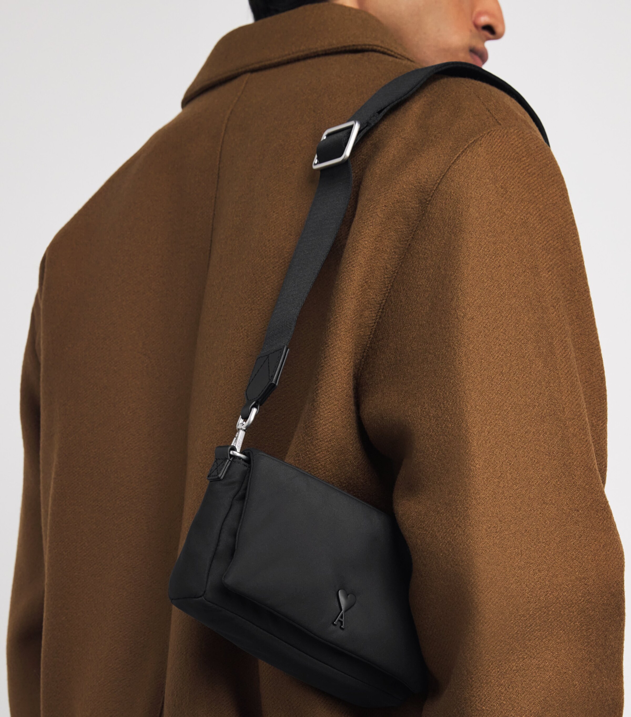 AMI Paris Black Nylon Lunch Box Mini Bag | Harrods US