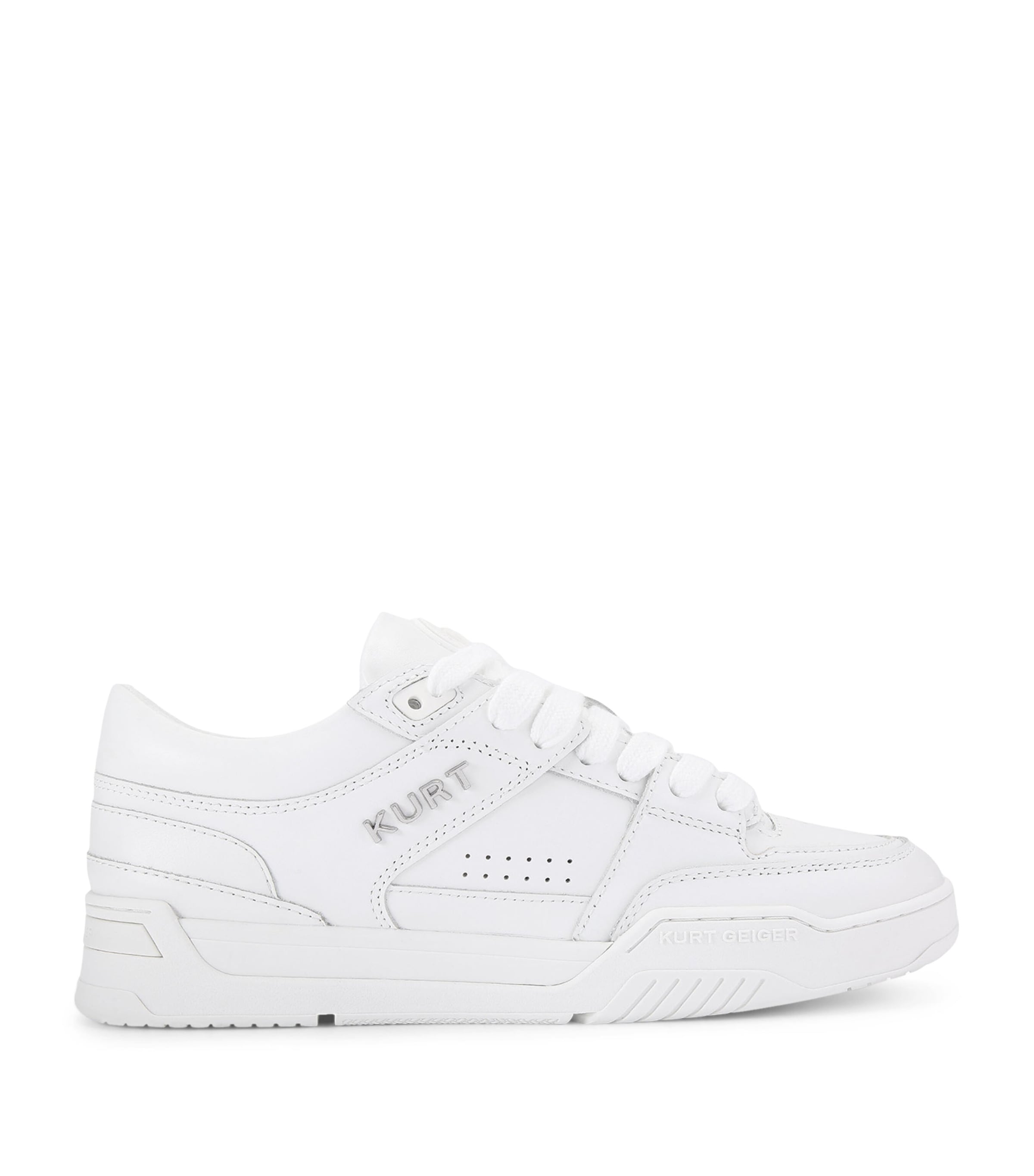 Kurt Geiger London Leather Hatton High-Top Sneakers White Image 1