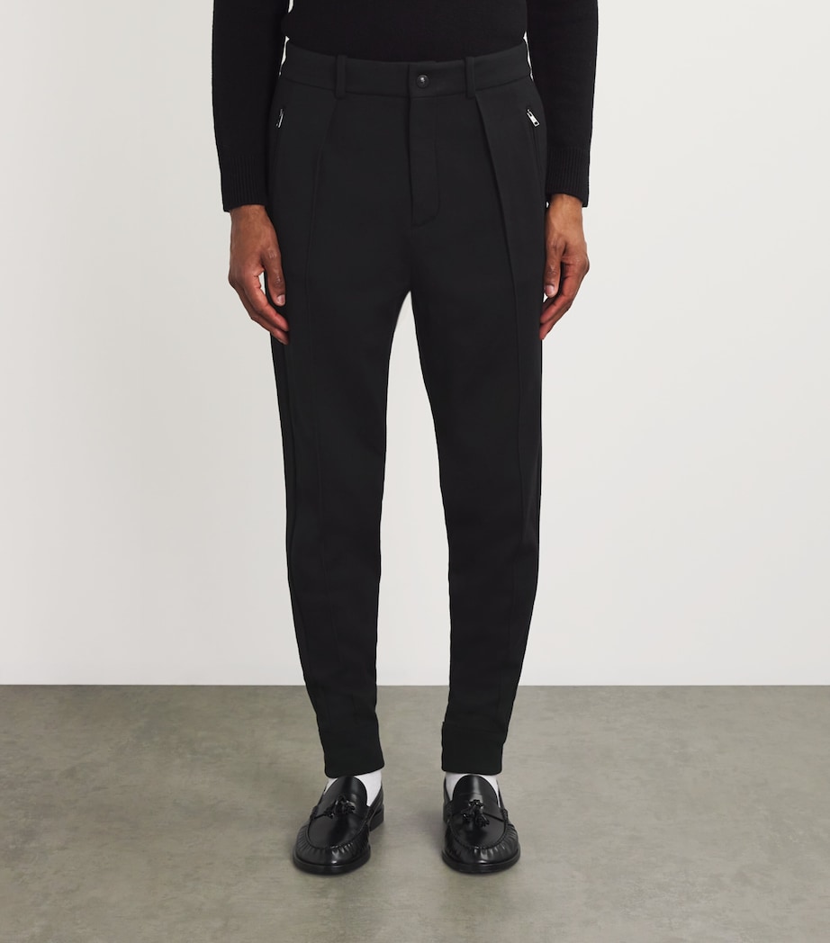 Wool-Blend Pleated Sweatpants BLACK Image 3