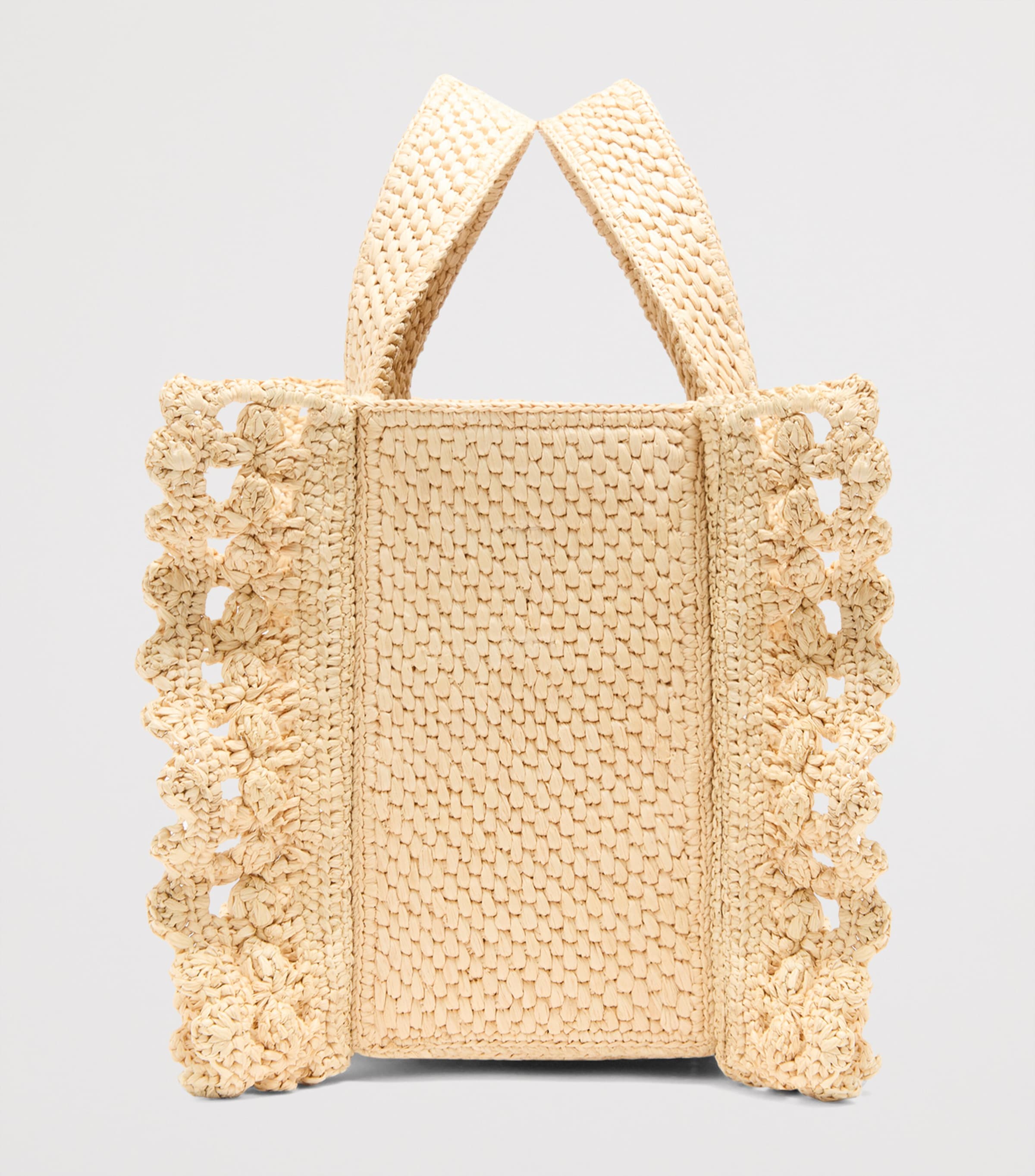 LOEWE x Paula's Ibiza Raffia Font Tote Bag Natural Image 3