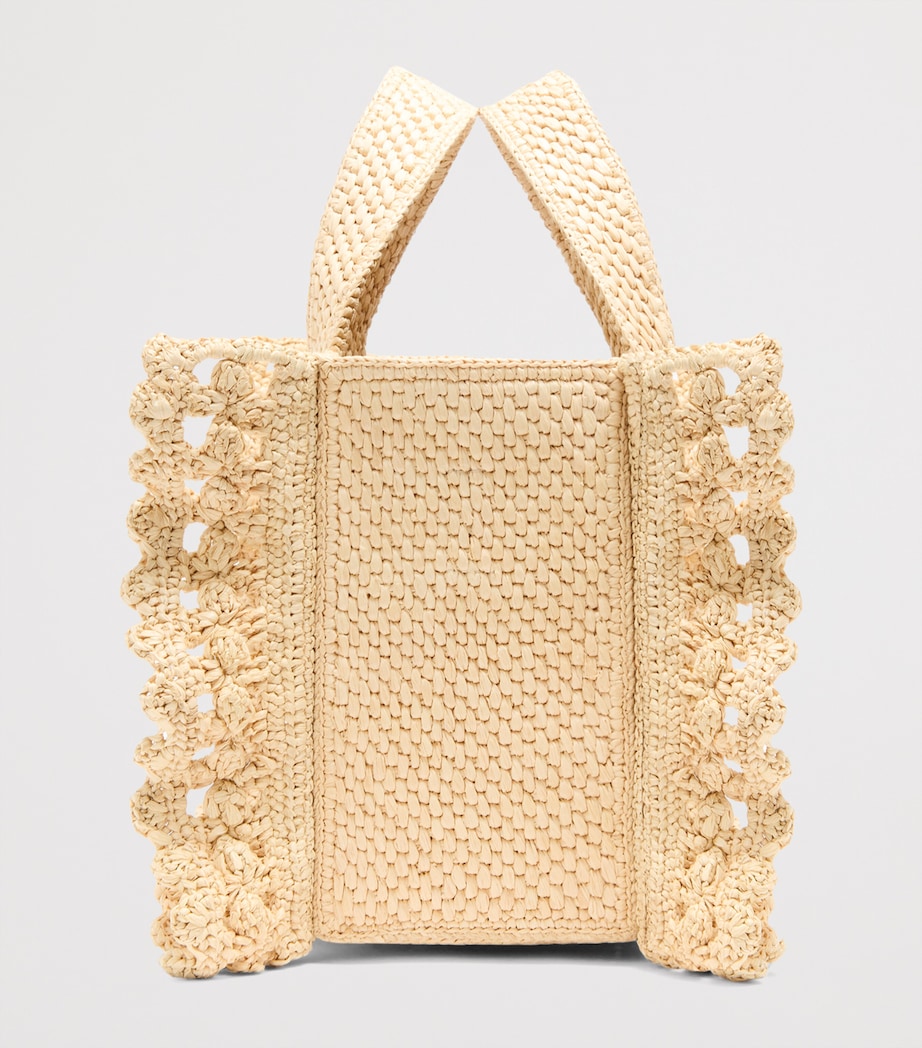x Paula's Ibiza Raffia Font Tote Bag NATURAL Image 3