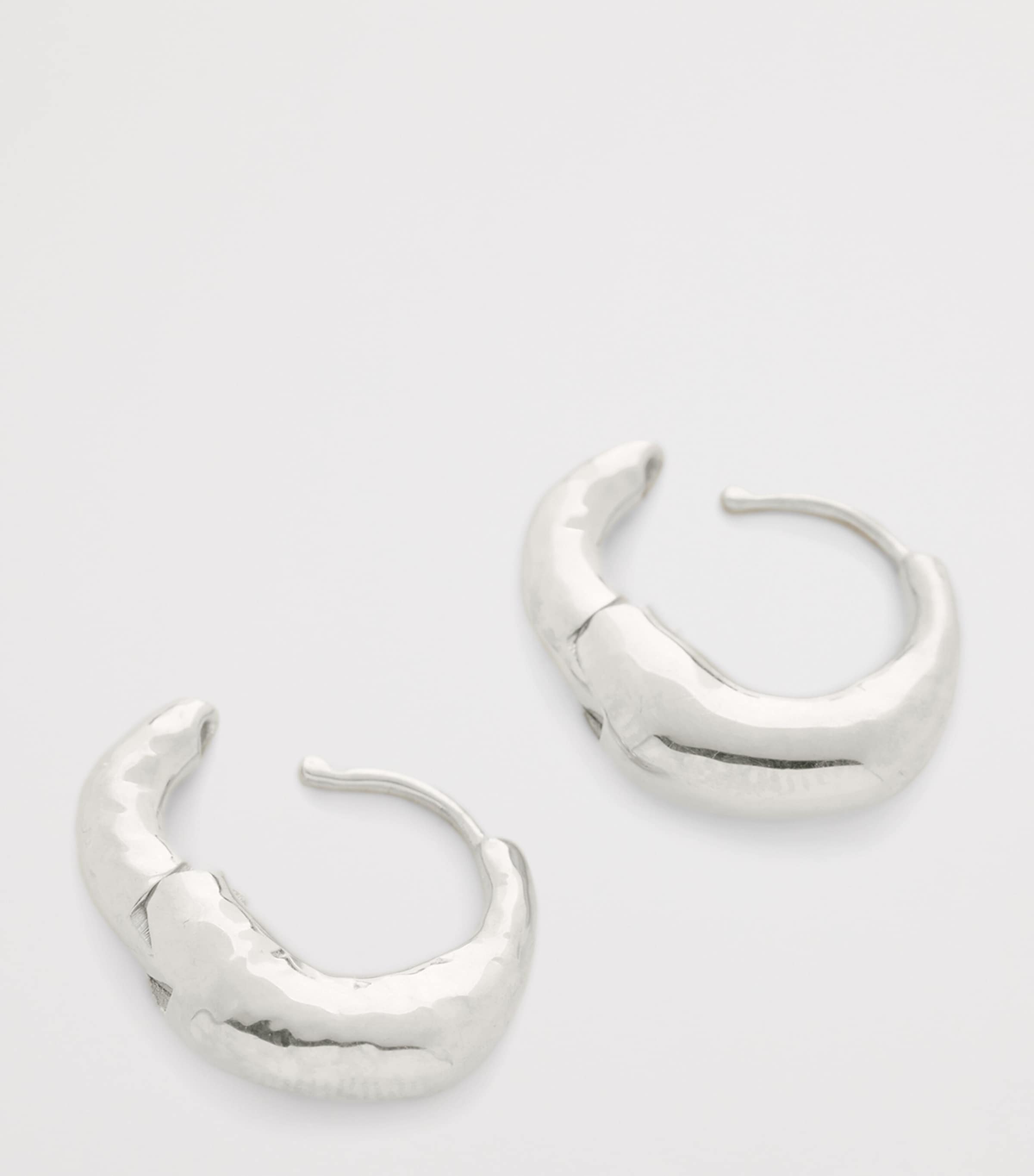 Monica Vinader Sterling Silver Deia Huggie Earrings Sterling Silver Image 3