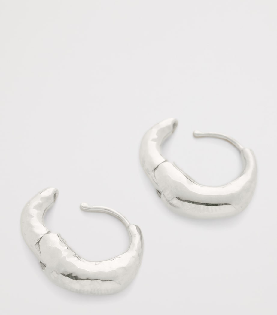 Sterling Silver Deia Huggie Earrings STERLING SILVER Image 3