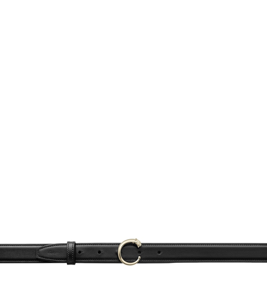 Leather Panthère de Cartier Belt (95cm) BLACK Image 2