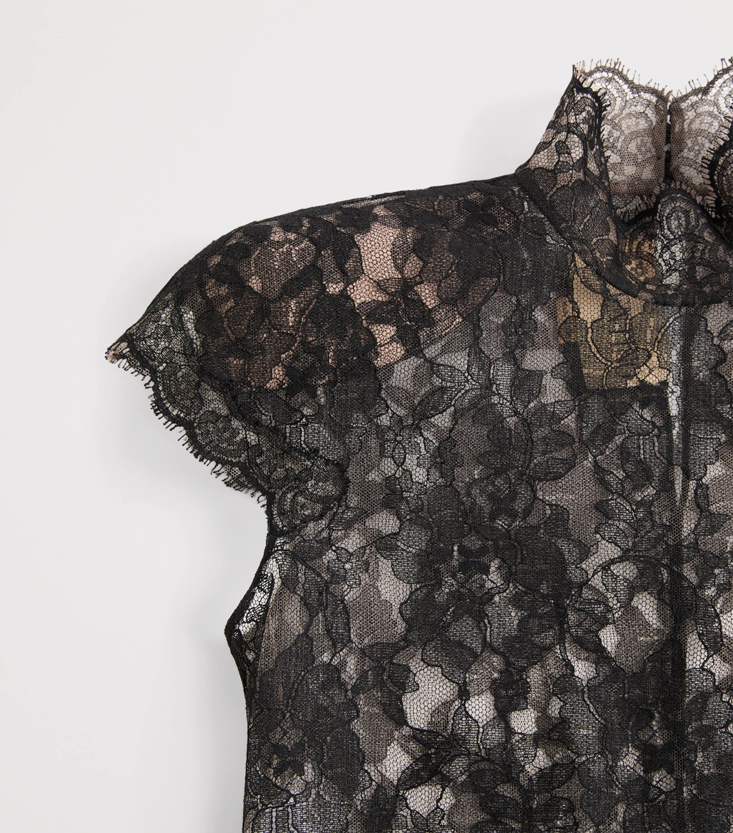 Valentino Womens Lace High-Neck Top Image 3