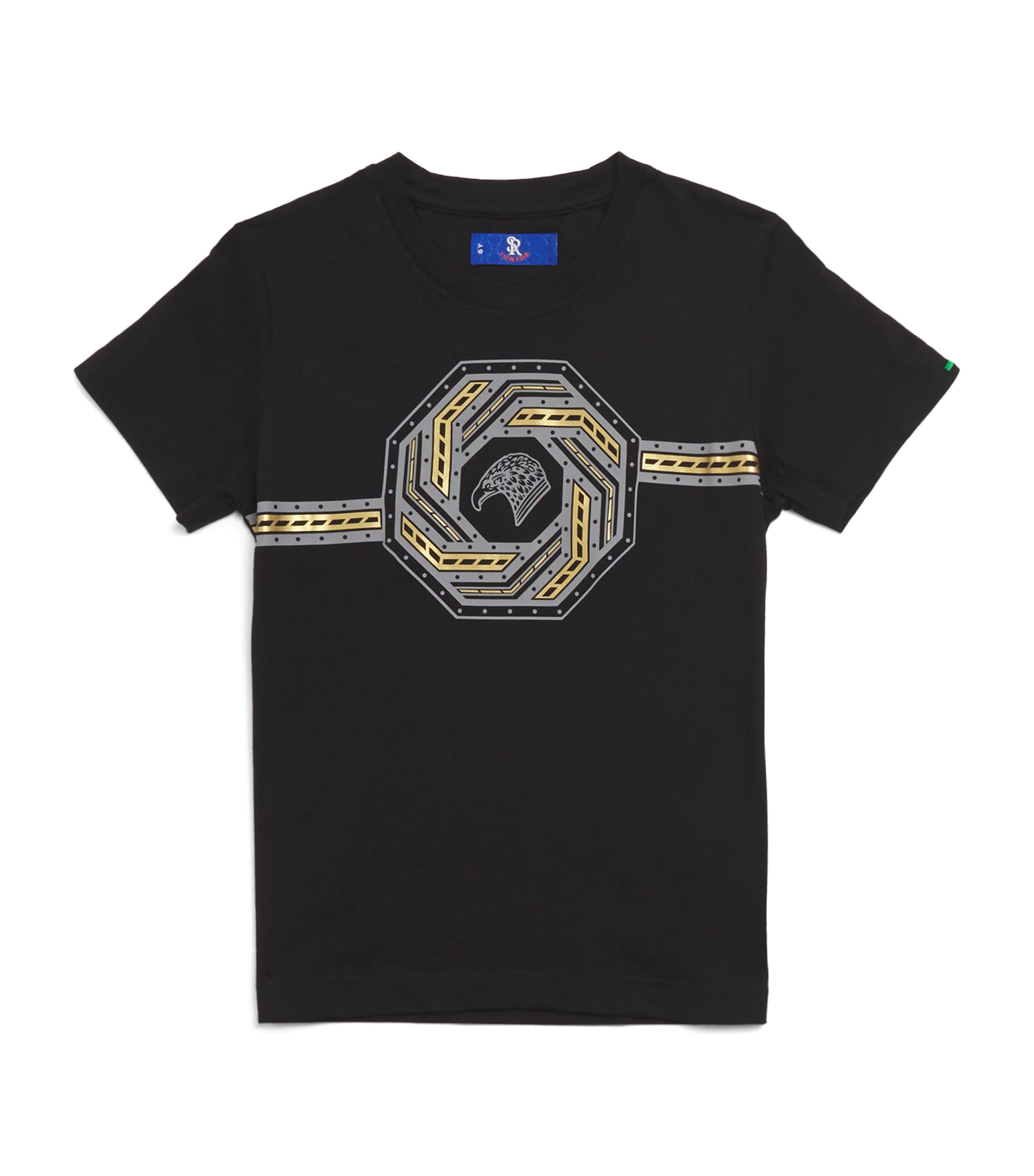 Shop Stefano Ricci Eagle Logo T-shirt In Black