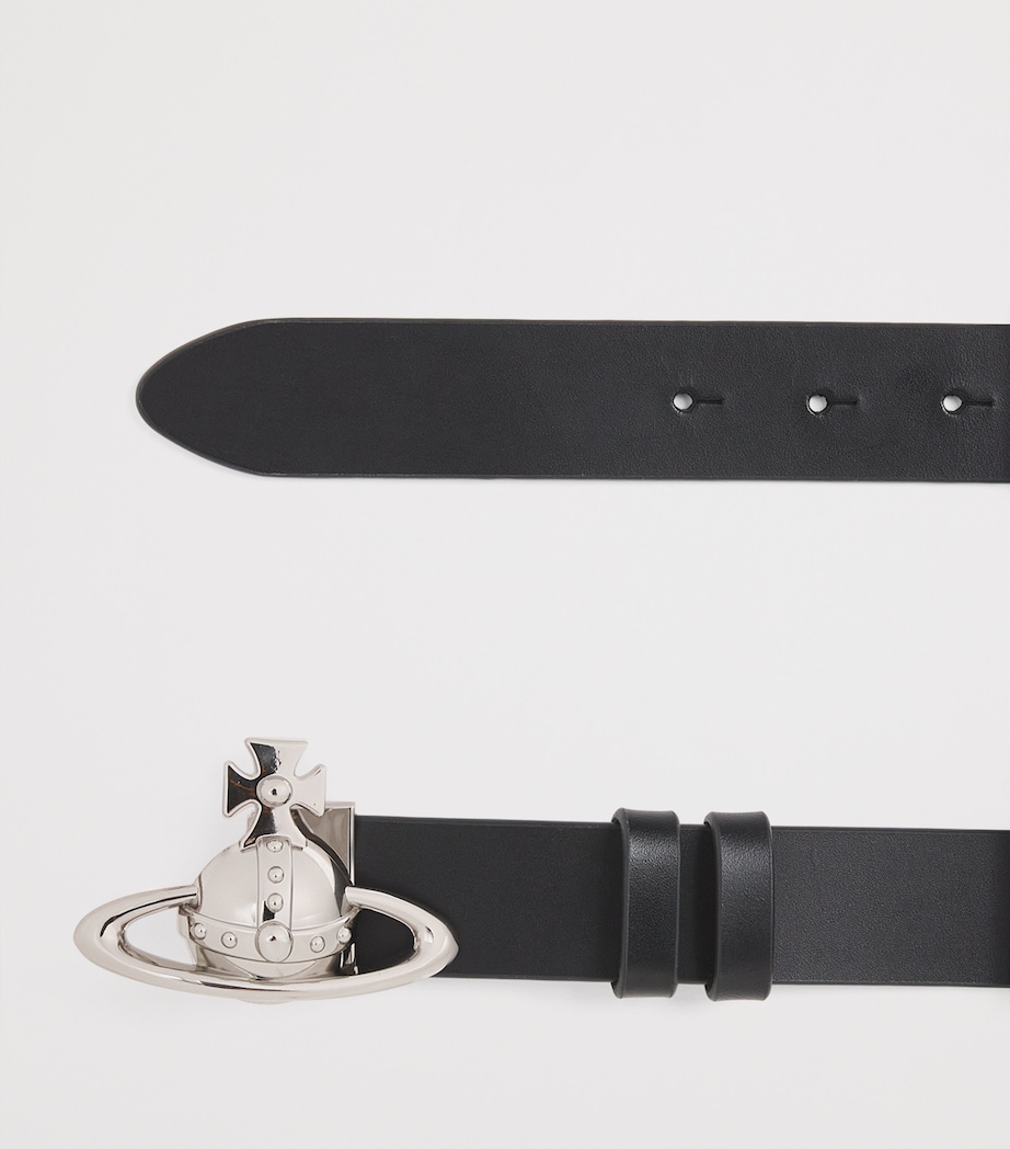 Leather Orb Belt N401 BLACK Image 2