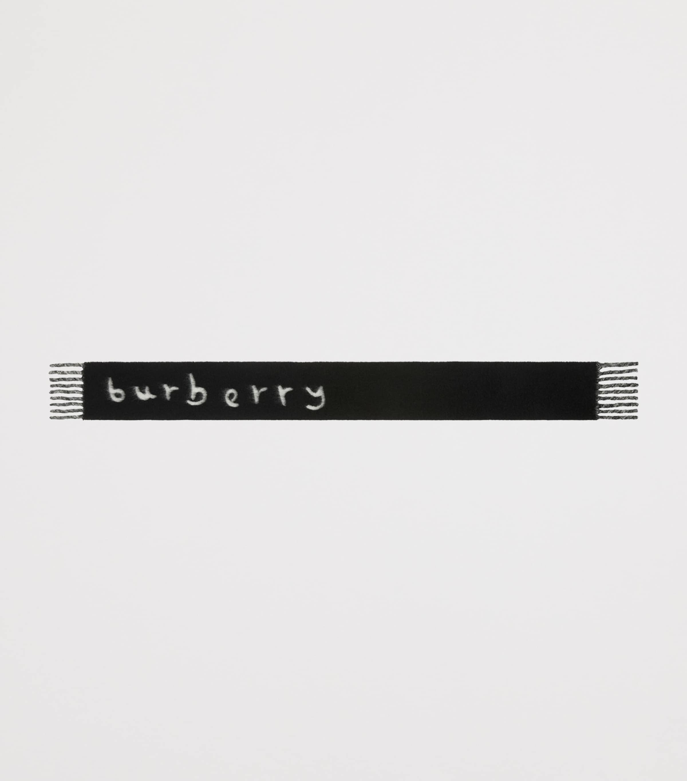 Alpaca-Blend Reversible Logo Scarf BLACK Image 8