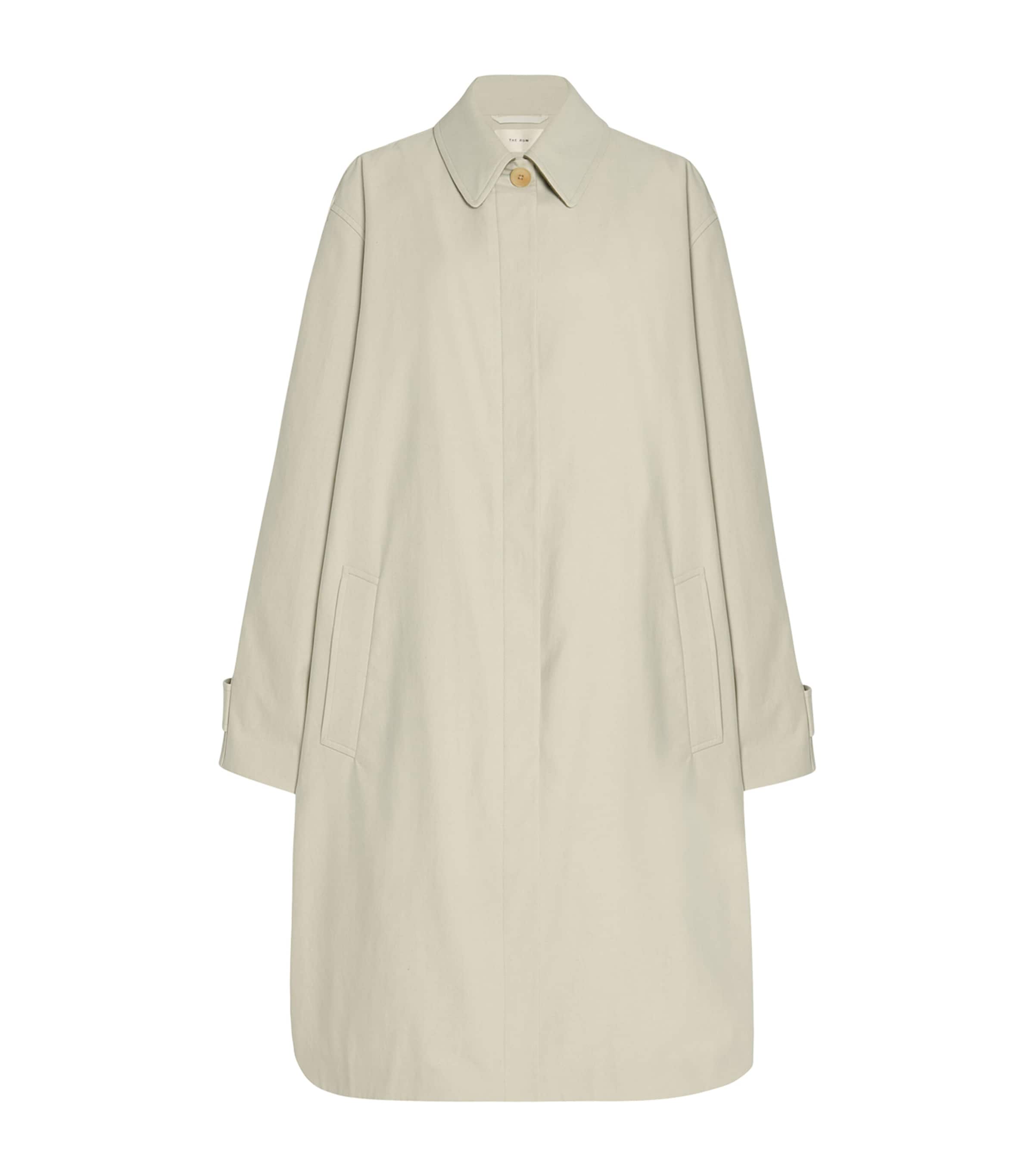 The Row Pluma Cotton-blend Trench Coat In Neutral