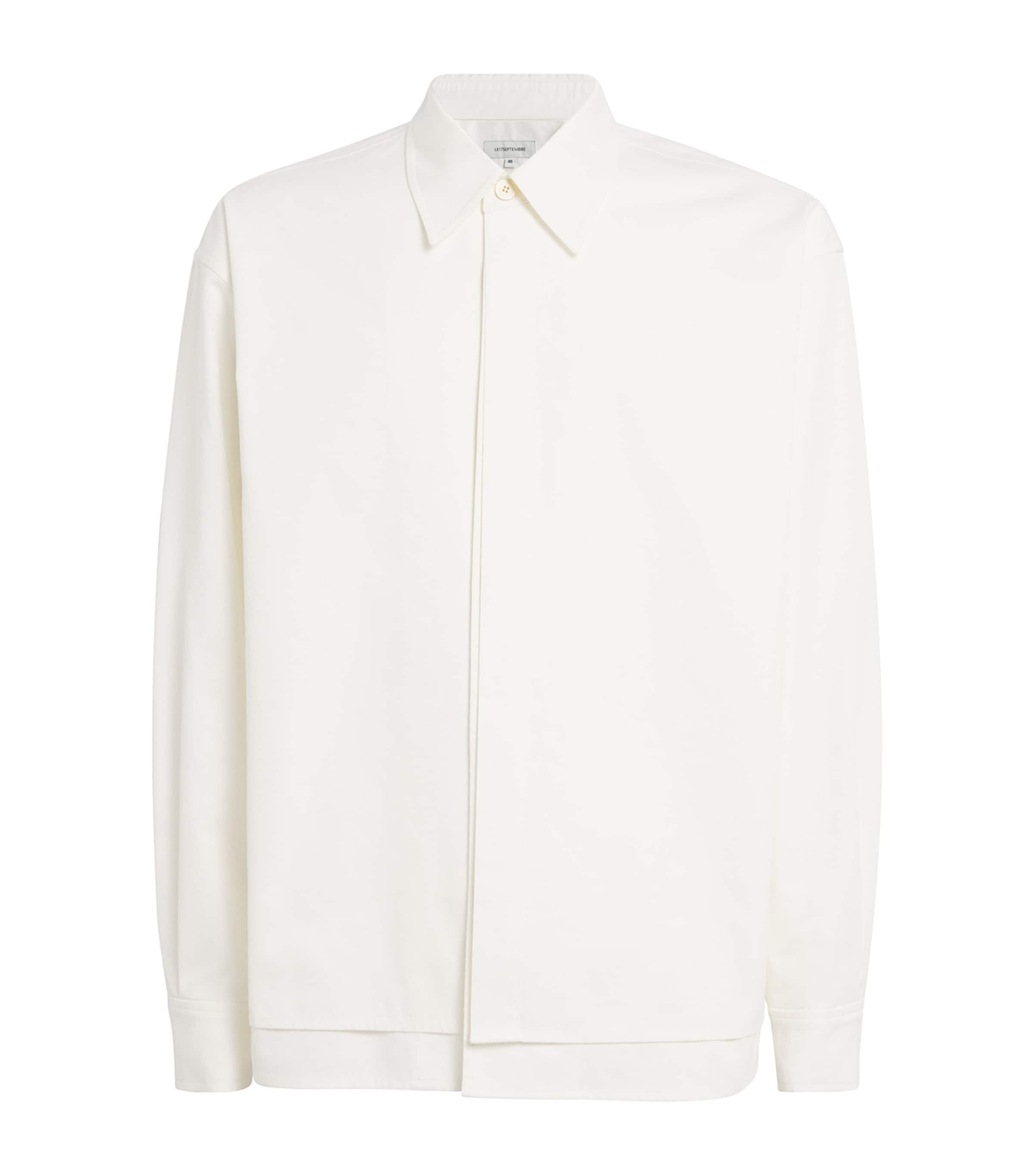 Le 17 Septembre Cotton-blend Double-layered Shirt In White