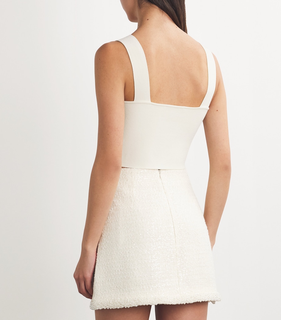 Square-Neck Crop Top ECRU Image 4