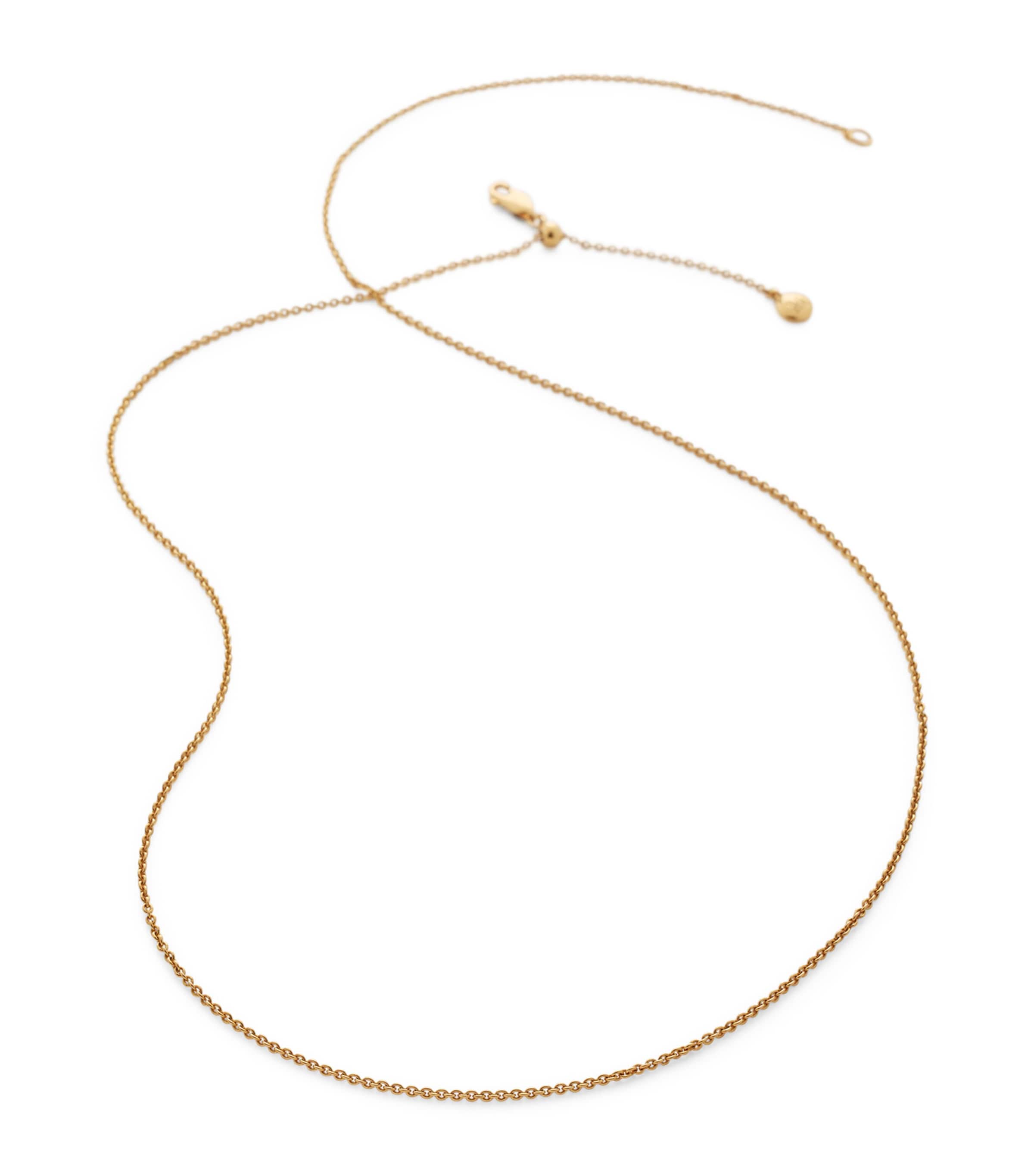 Monica Vinader Gold Vermeil Fine Chain Necklace Gold Vermeil Image 1