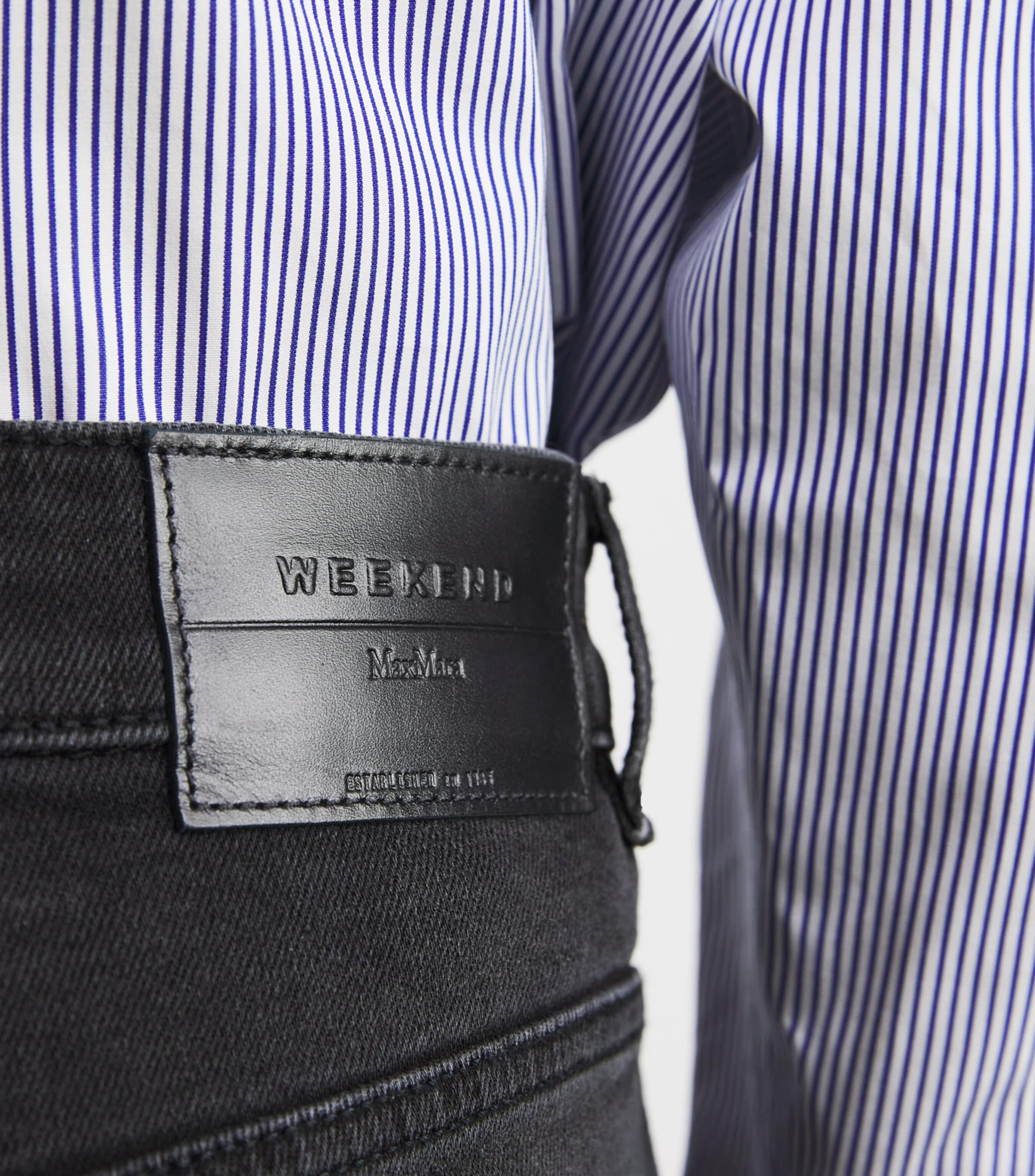 High-Rise Straight Jeans BLACK Image 6