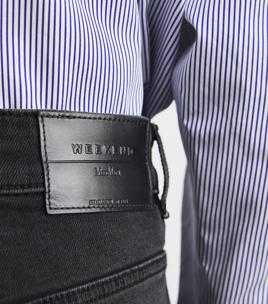 High-Rise Straight Jeans BLACK Image 6