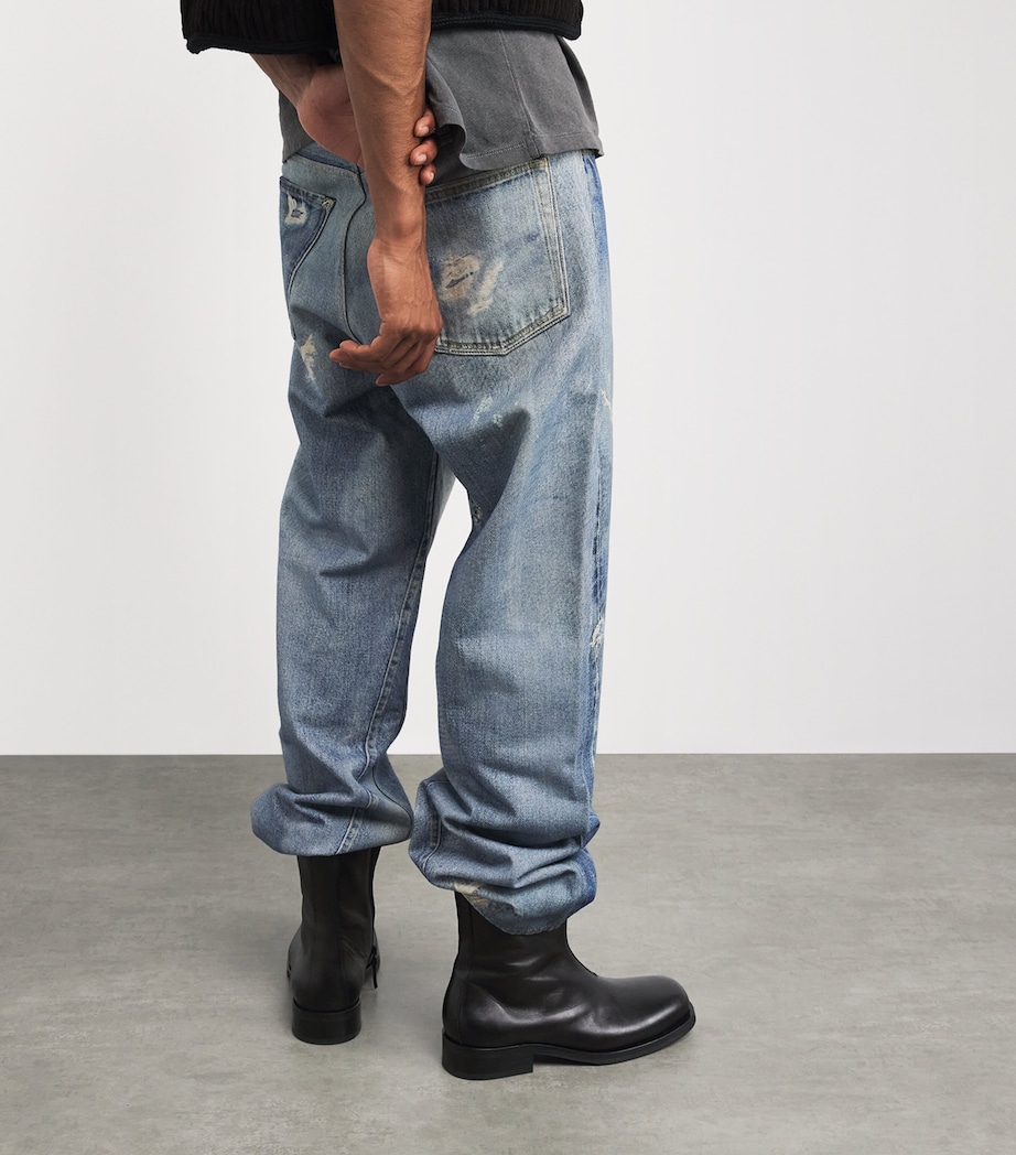 Leather Camion Ankle Boots BLACK Image 6