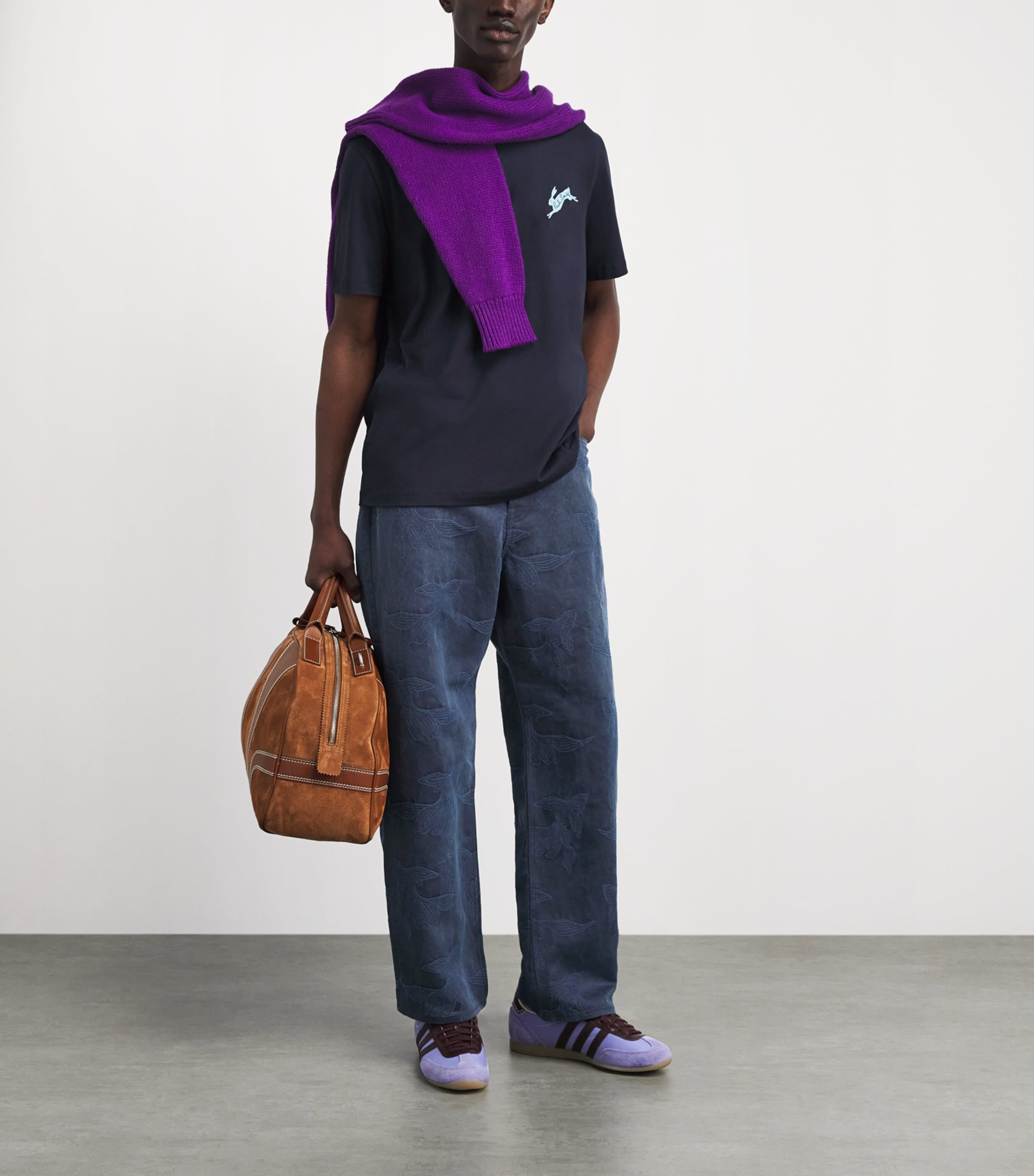 Paul Smith Mens Fish Embroidered Straight Jeans Image 2
