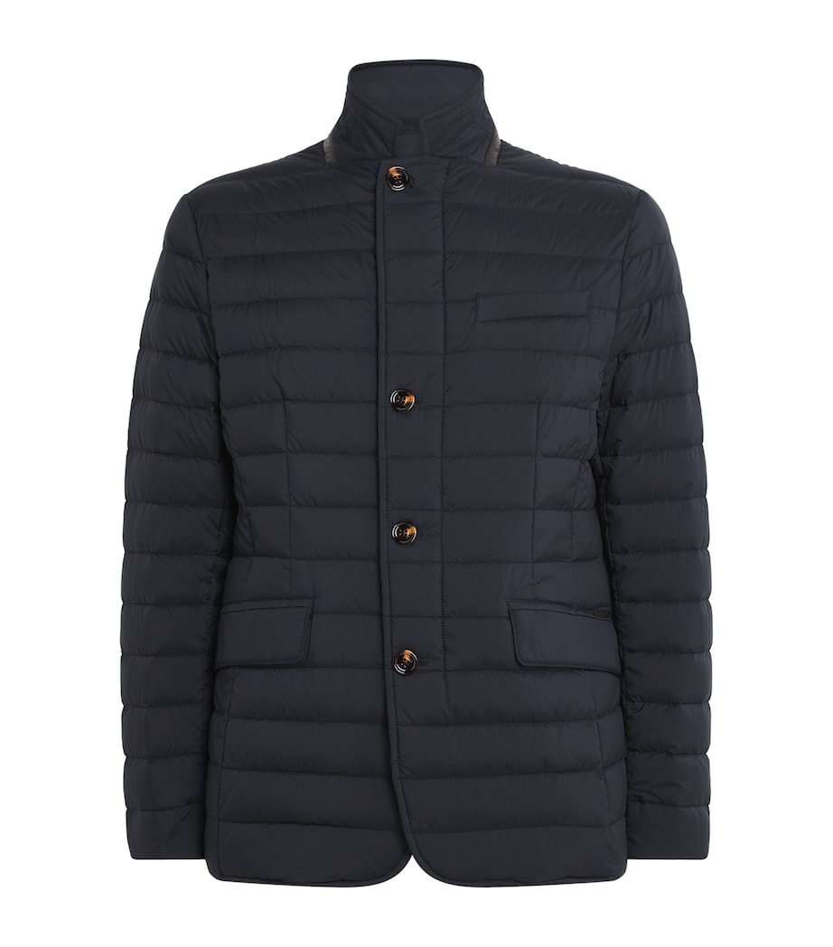 Moorer Mens Quilted Zavyer Jacket Dark Blu Image 1
