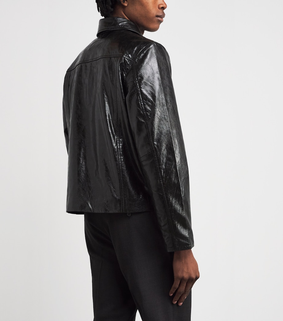 Won Hundred Mens Leather Dutton Jacket Black Image 5