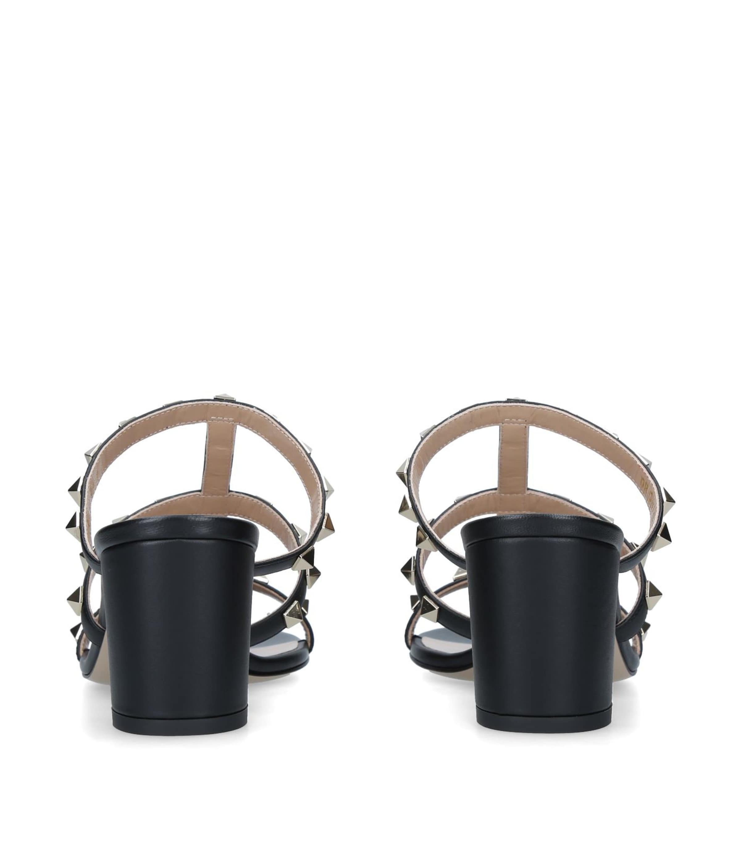 Valentino Garavani Valentino Garavani Leather Rockstud Mules 60 Black Image 2