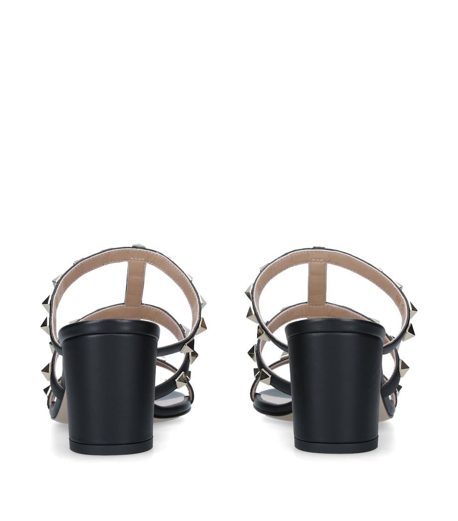 Valentino Garavani Valentino Garavani Leather Rockstud Mules 60 Black Image 2
