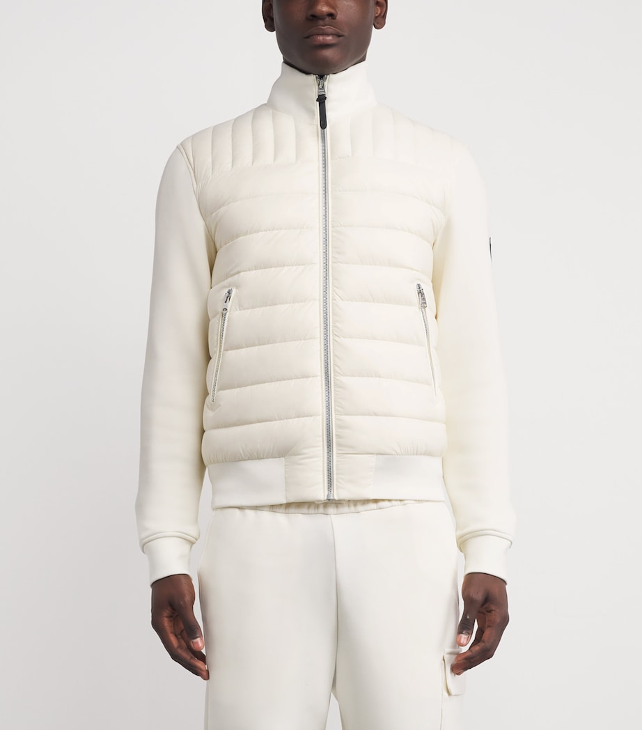 Cotton-Blend Hybrid Bomber Jacket C0253 CREAM Image 3
