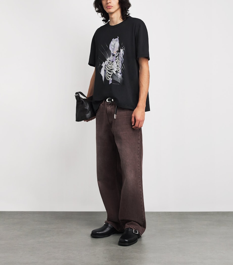 Our Legacy Mens Cotton Cybernetic Angel T-Shirt Cyberntic Agl Prit Image 2