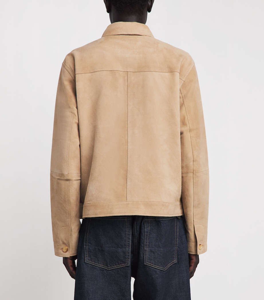 Polo Ralph Lauren Mens Suede Jacket Cafe Tan Suede Image 5