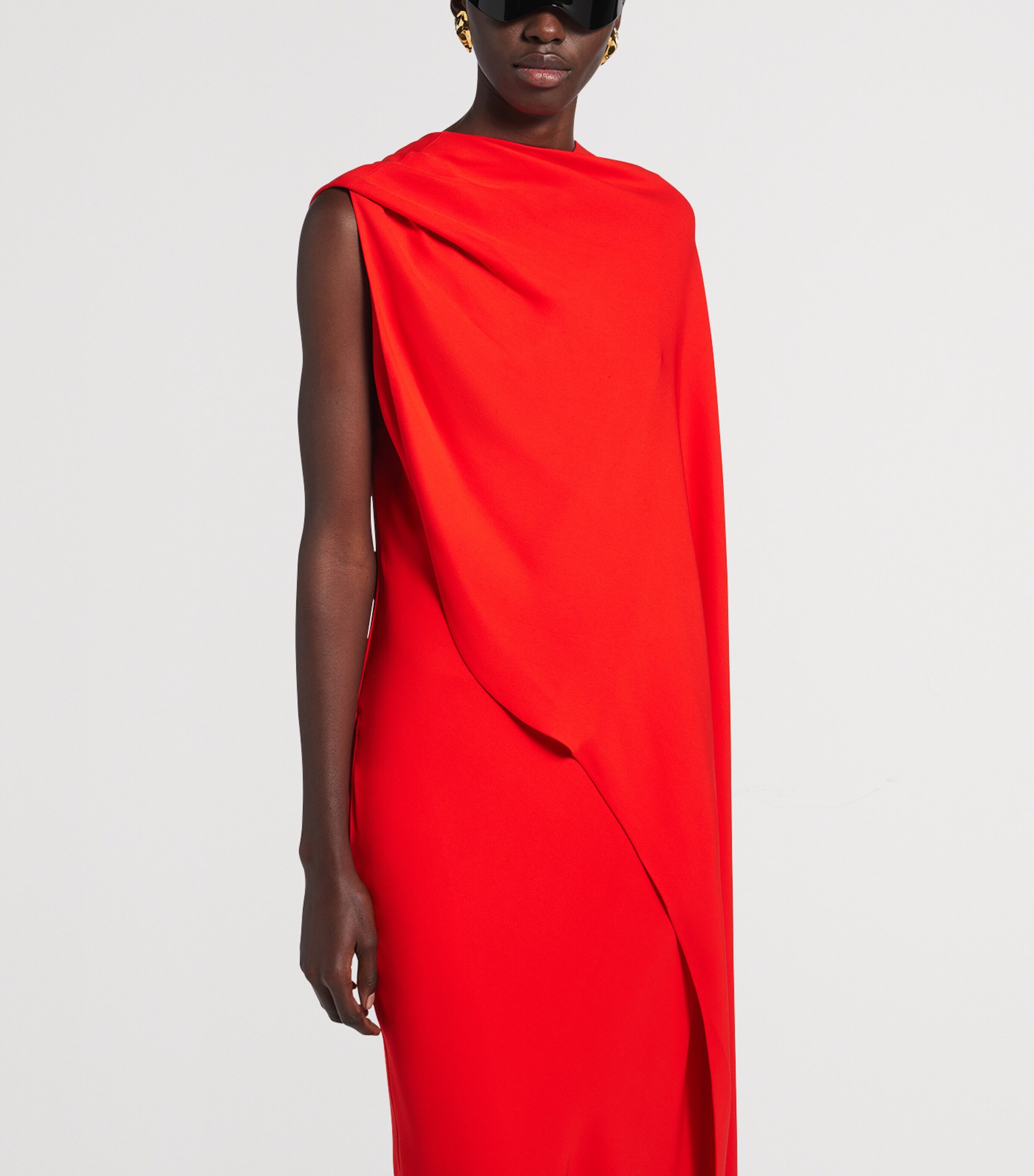 chinese dress ladies Balenciaga Hoodie Maxi Dress