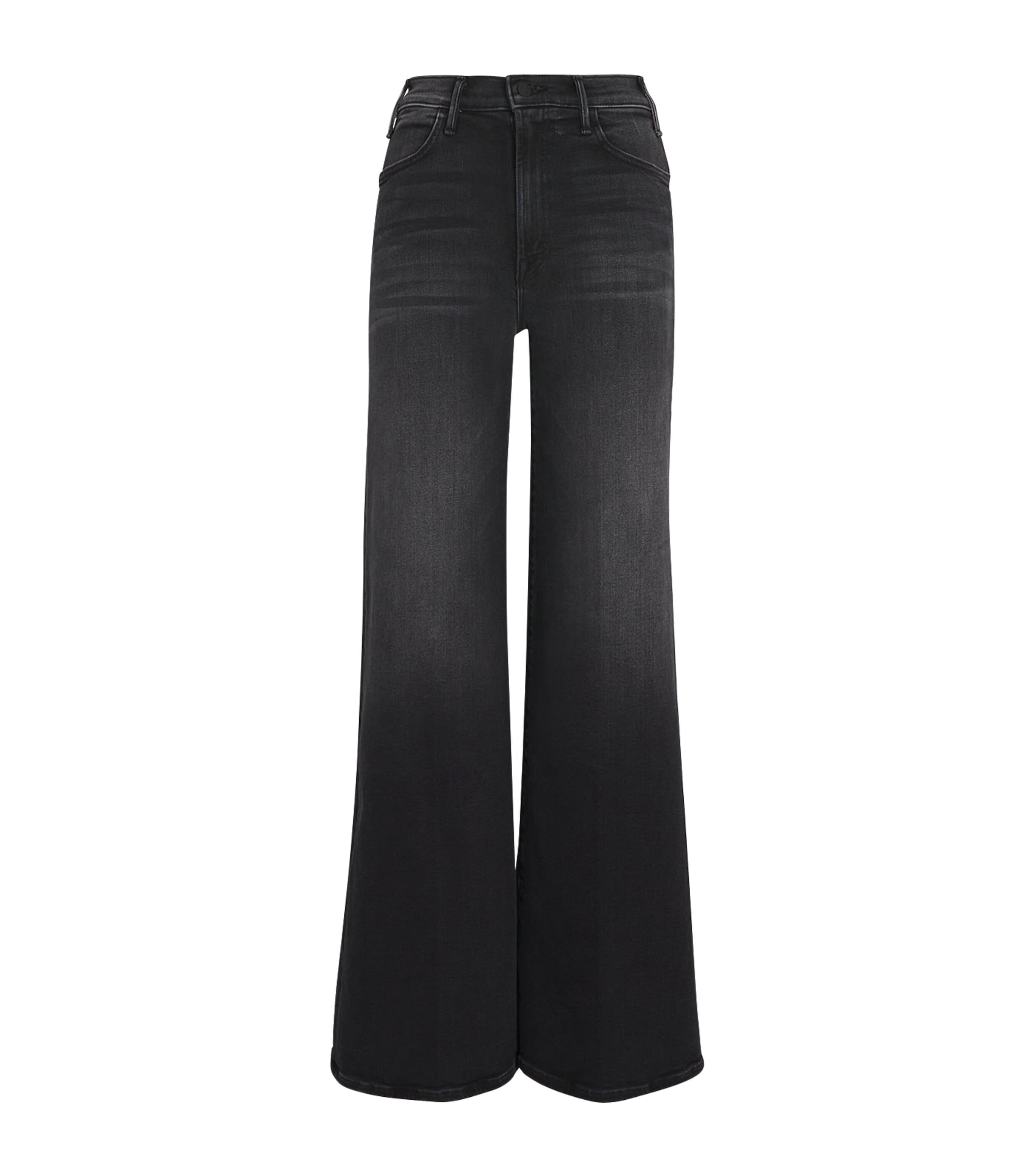Mother The Hustler Roller Sneak Jeans In Grey