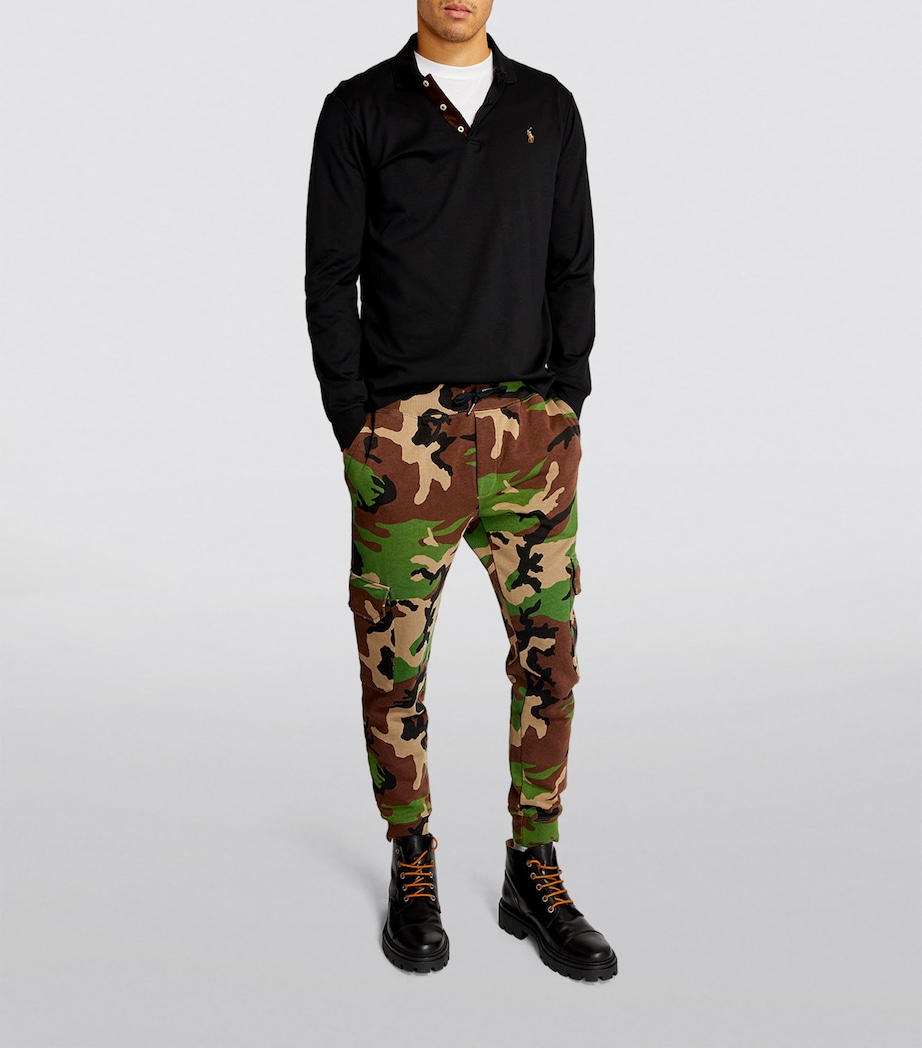 Polo Ralph Lauren Mens Pima Cotton Long-Sleeve Polo Shirt Polo Black Image 6