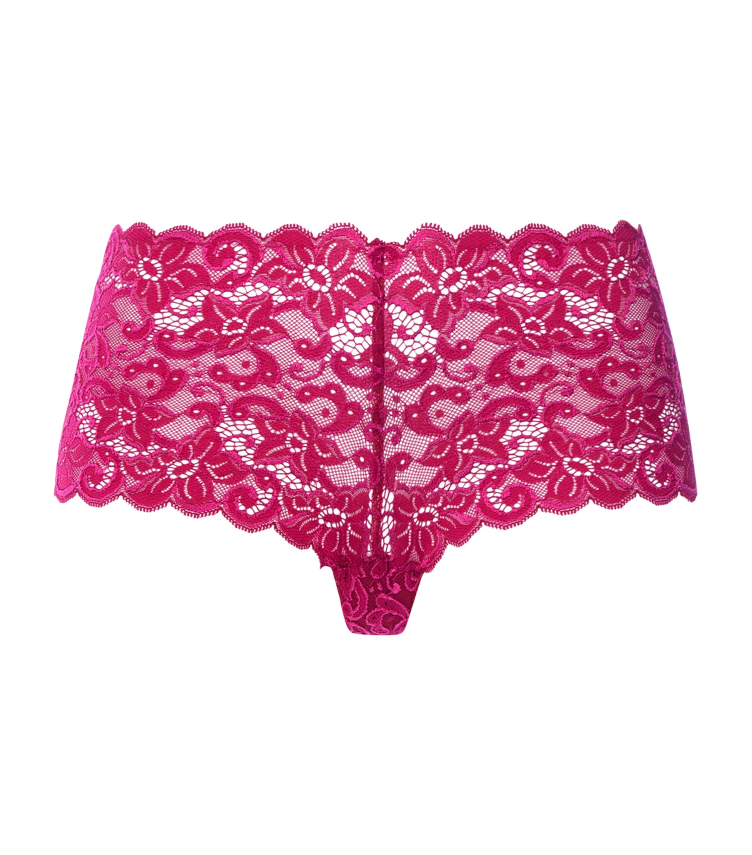 Hanro Womens Lace Moments Maxi Briefs Light Sangria Image 1