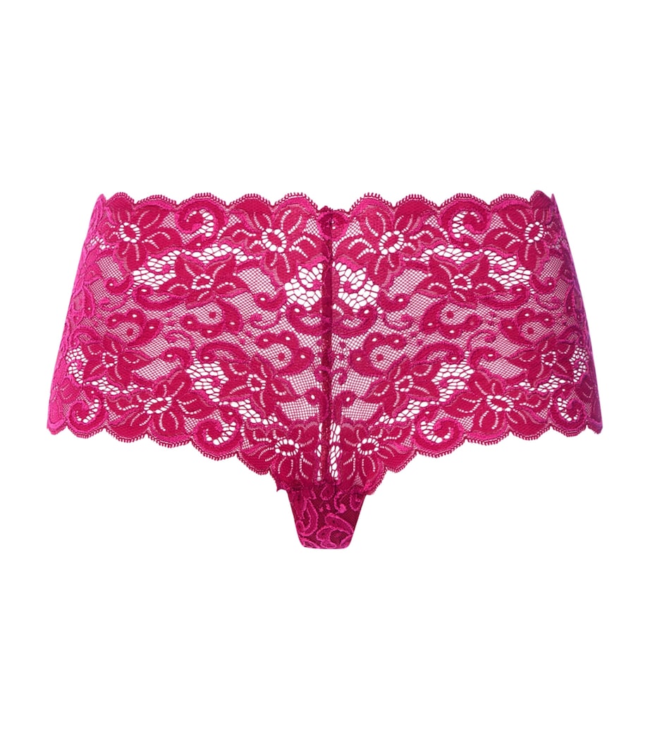 Hanro Womens Lace Moments Maxi Briefs Light Sangria Image 1
