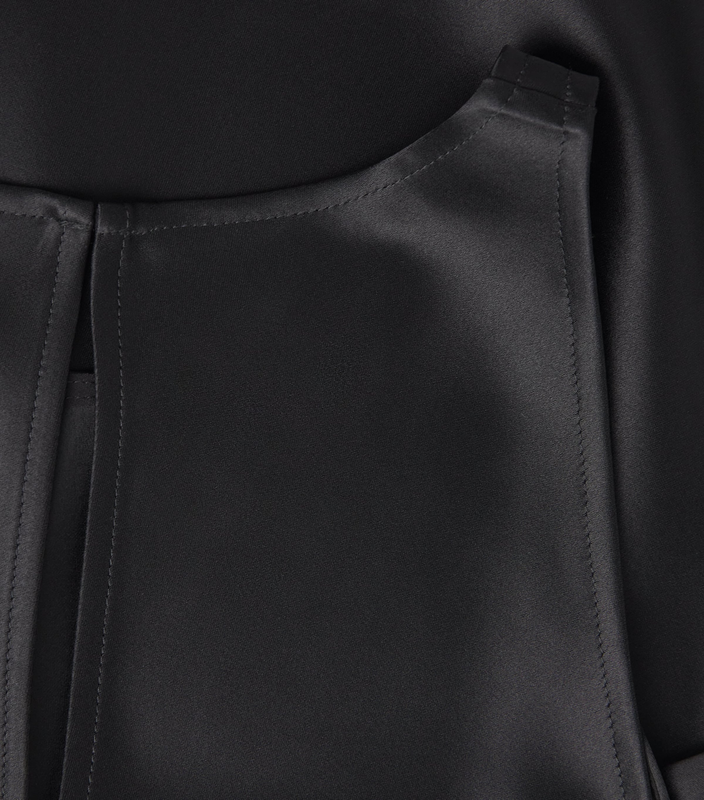 Satin Ritz Sleeveless Top BLACK Image 5