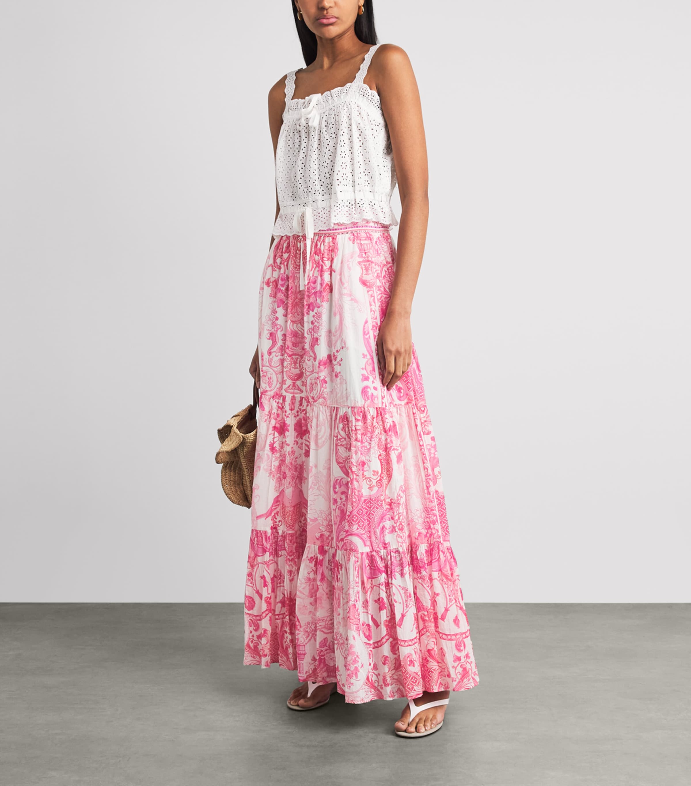 Camilla Womens Embellished Printed Maxi Skirt Livin La Vida Rosa Image 2