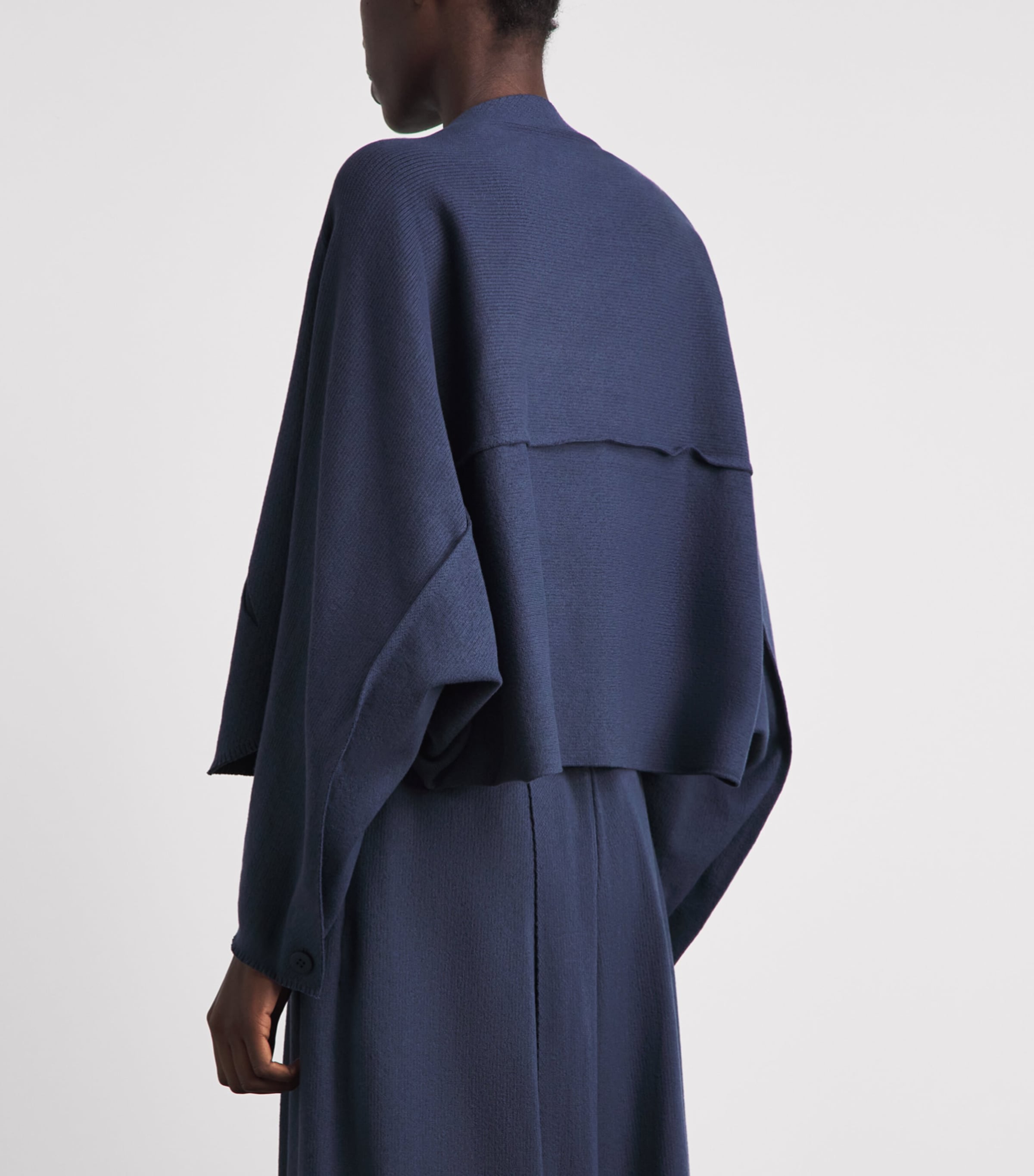 Issey Miyake Womens Campagne Cardigan Dark Navy Image 5