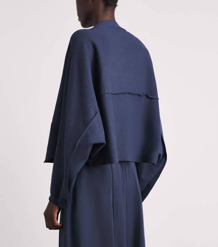 Issey Miyake Womens Campagne Cardigan Dark Navy Image 5