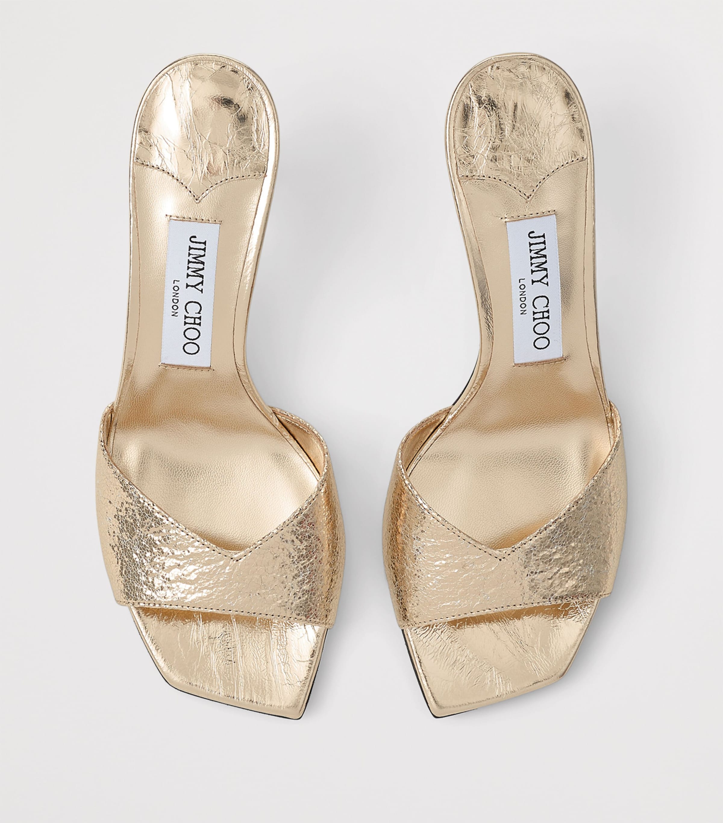 Skye 70 Cracked Metallic Mules GOLD Image 3