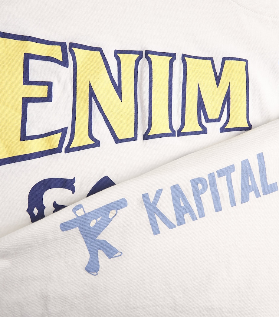 Kapital Mens Oversized Printed T-Shirt White Image 6