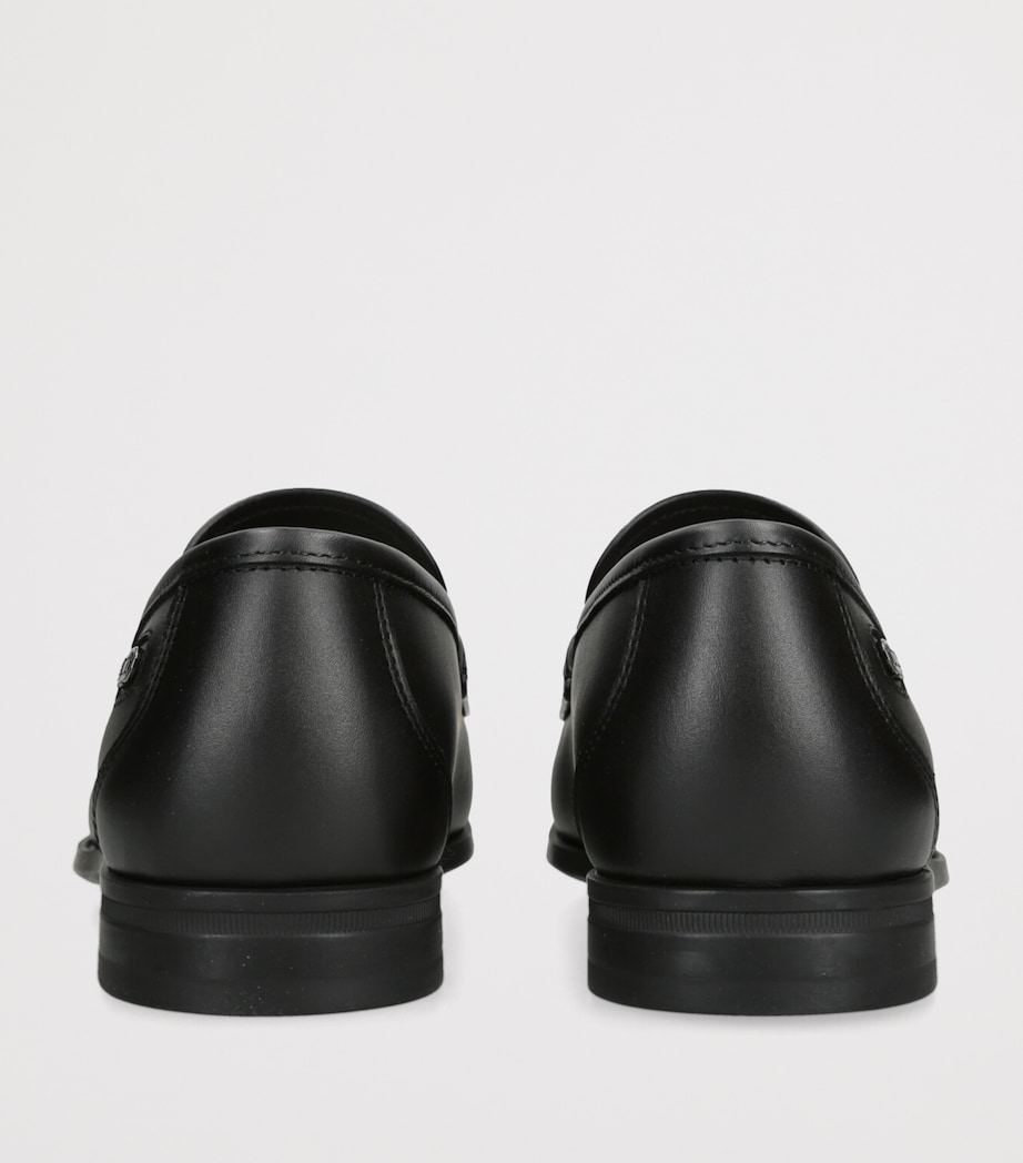 Leather Athen Penny Loafers BLACK Image 2