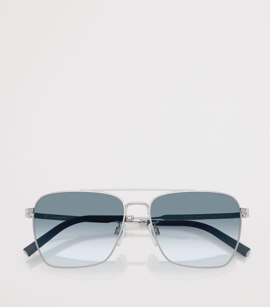 Oliver Peoples Metal R-15 Square Sunglasses Silver Image 5