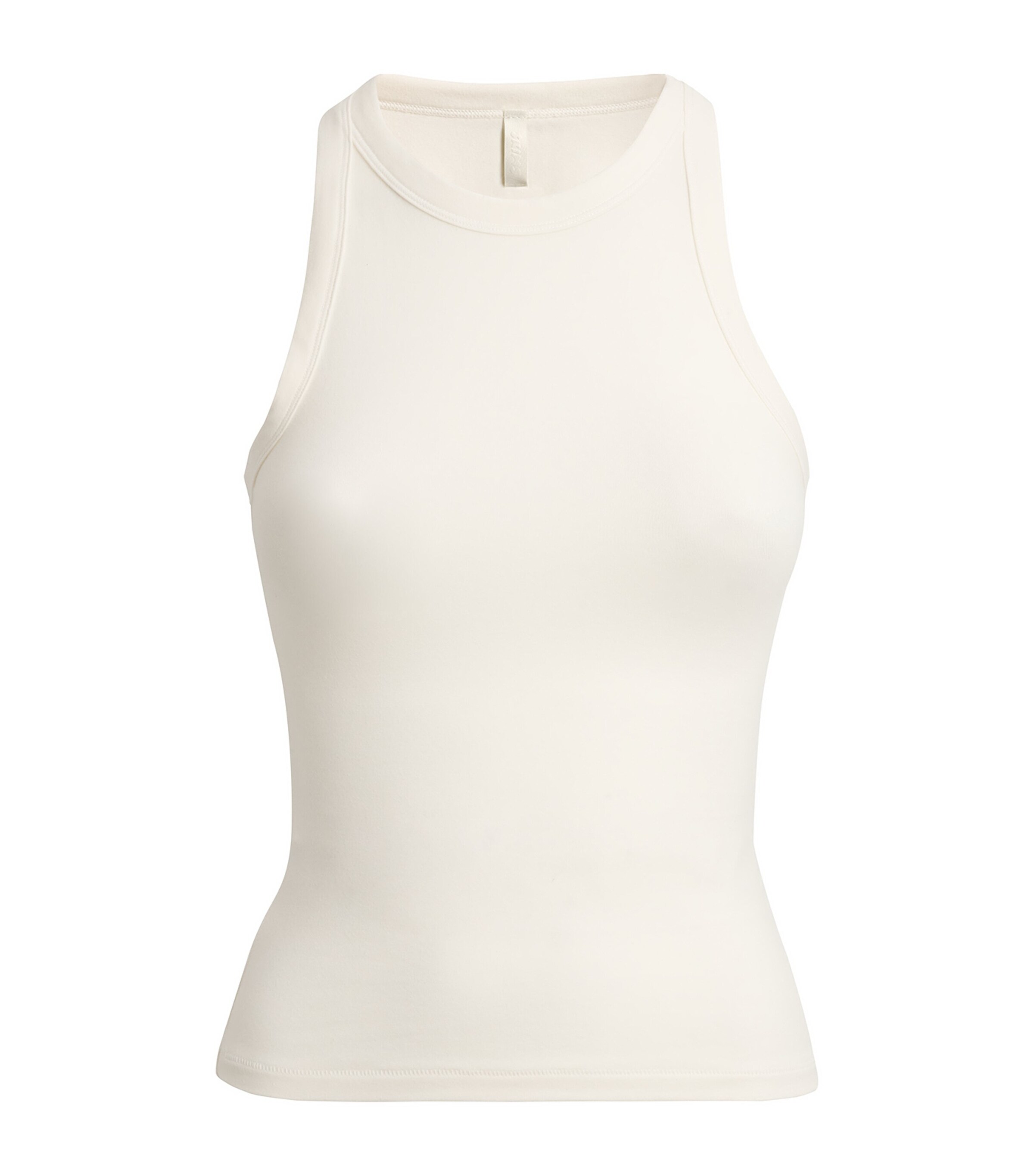 Skims Womens Marble Cotton Jersey Round-neck Stretch-cotton Tank Top In White