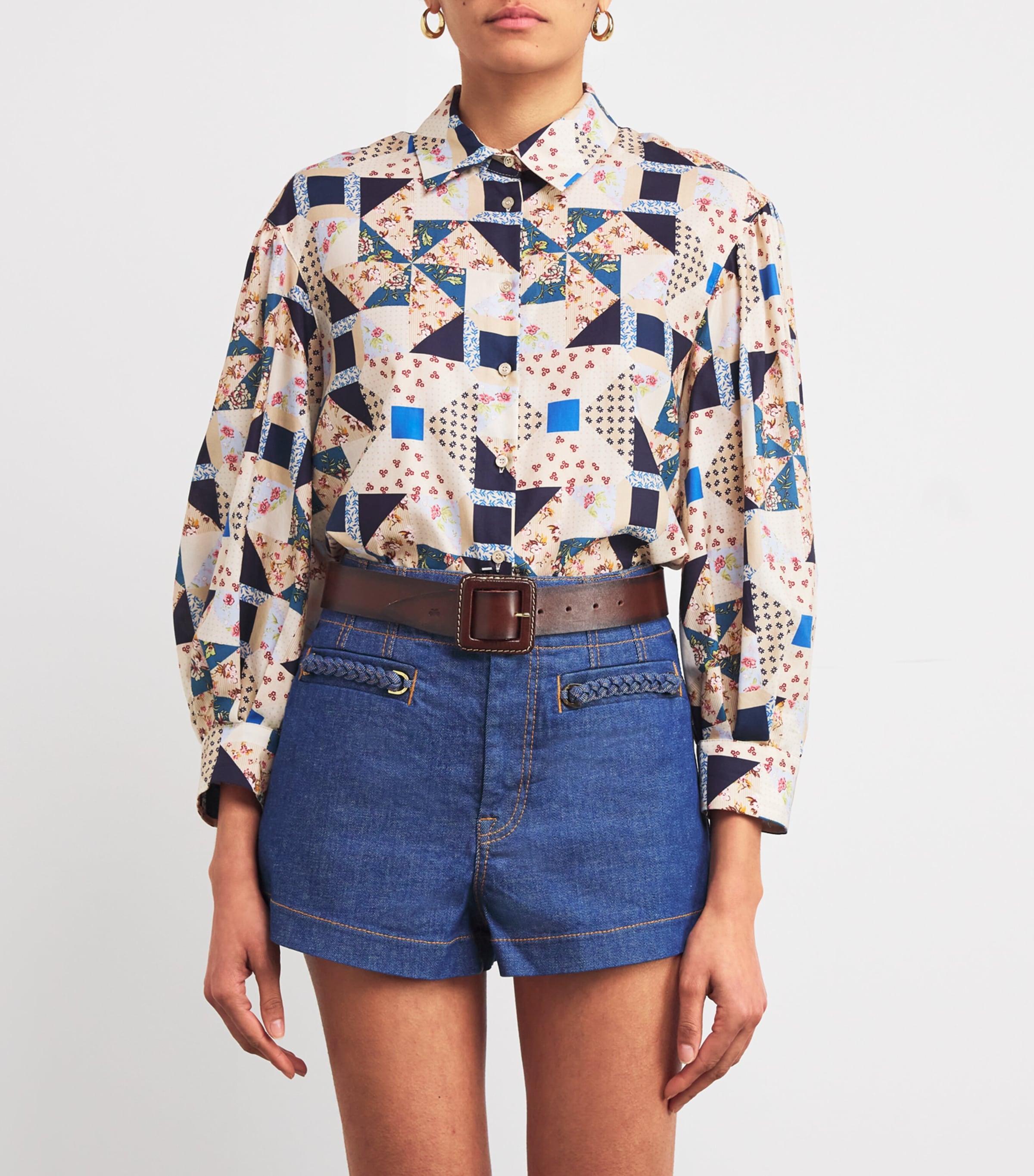 Leather Buckle Belt DARK BOWN Image 2