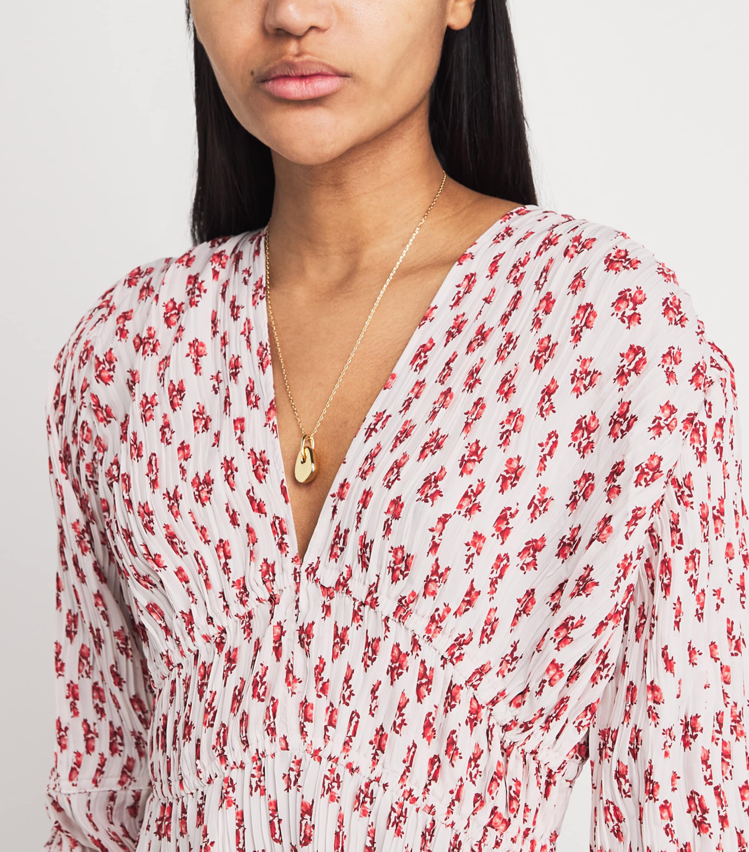 Maje Womens Floral Print Mini Dress Red Small Flowers Image 3