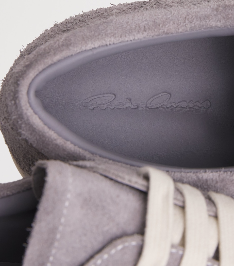 Rick Owens Suede Vintage Sneakers Steel/milk Image 6