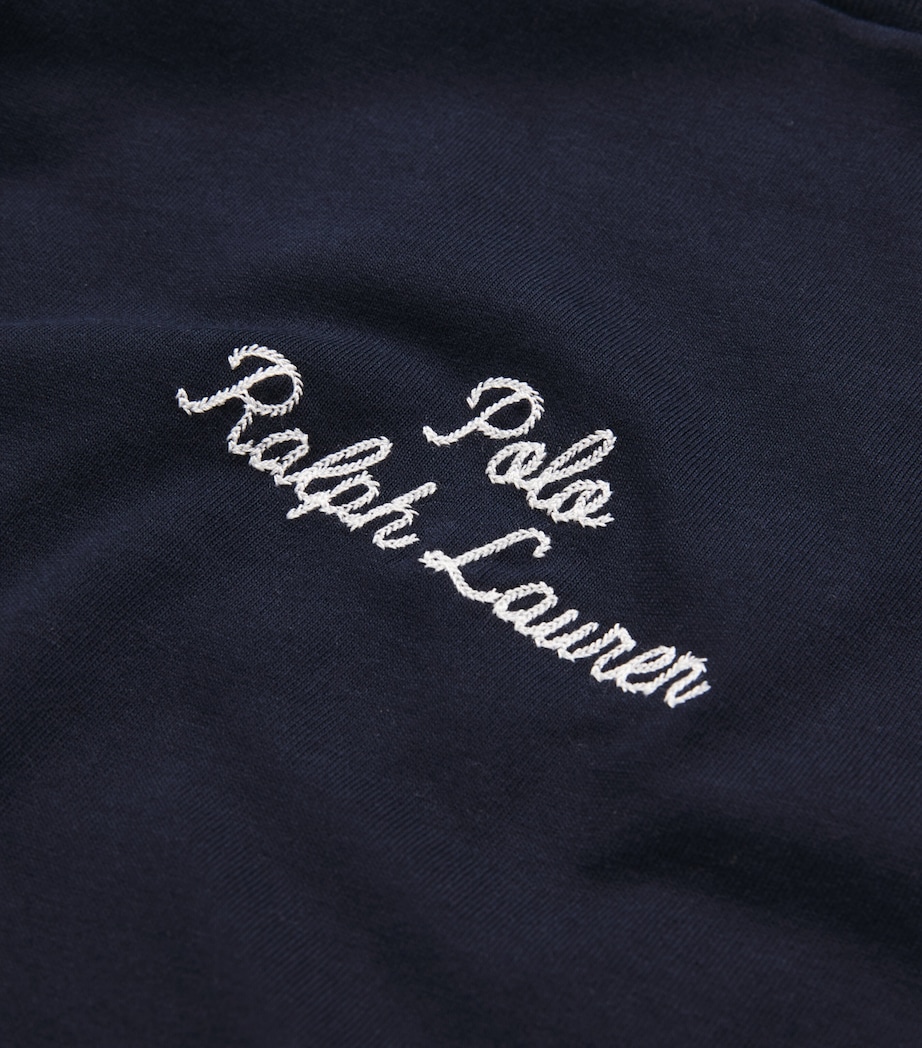 Polo Ralph Lauren Mens Cotton Cursive Logo T-Shirt Aviatr Nvy Image 5