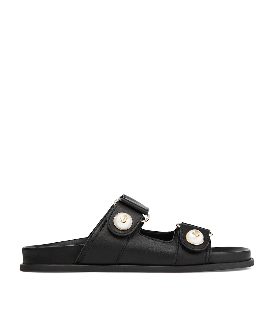 Fayence Leather Sandals BLACK Image 1