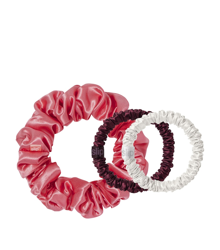 Mulberry Silk Multi-Size Scrunchies in Cracker (Set of 3) SWEETHEART Image 2