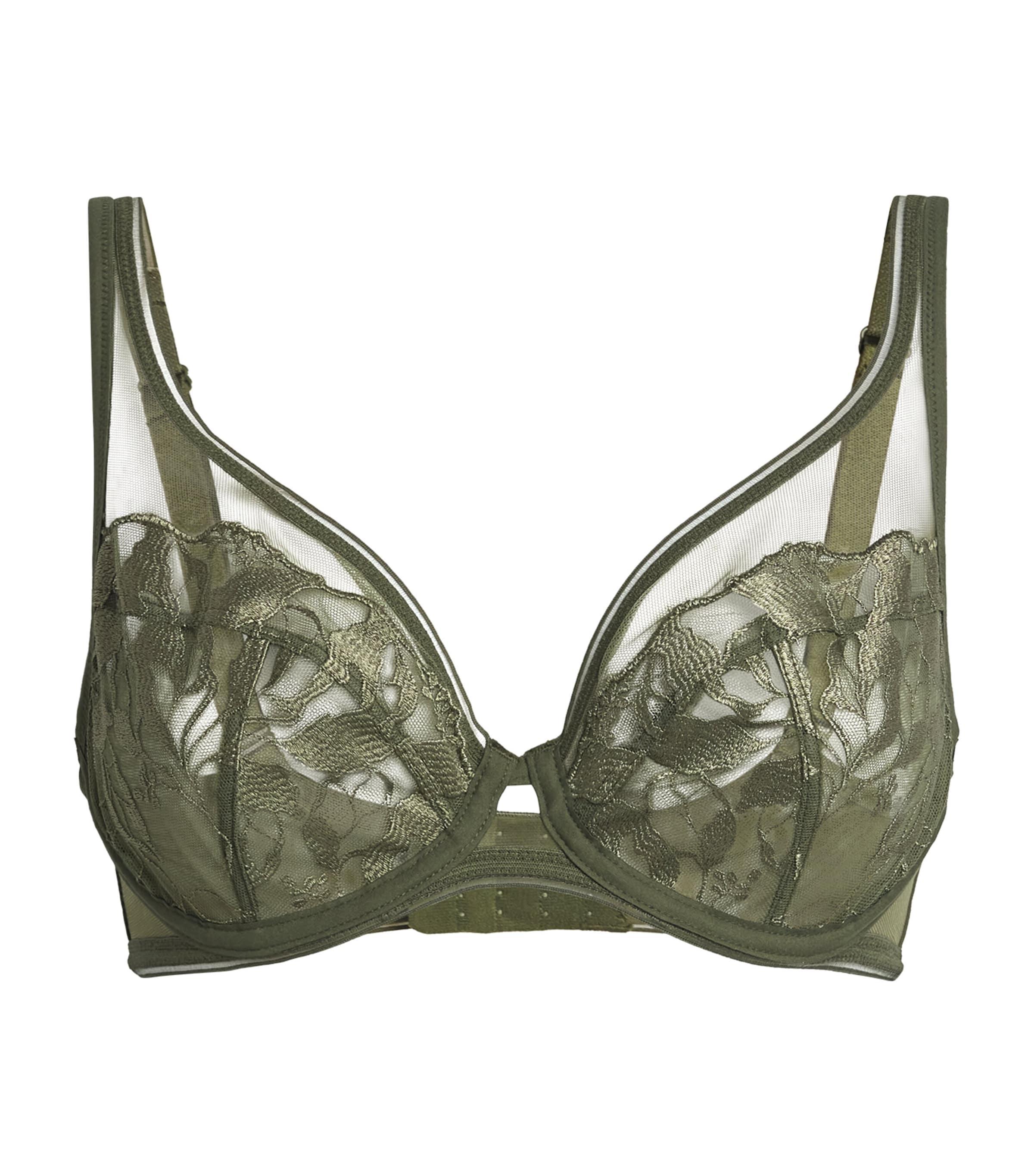 Maison Lejaby Tulle Sin Underwired Bra In Green