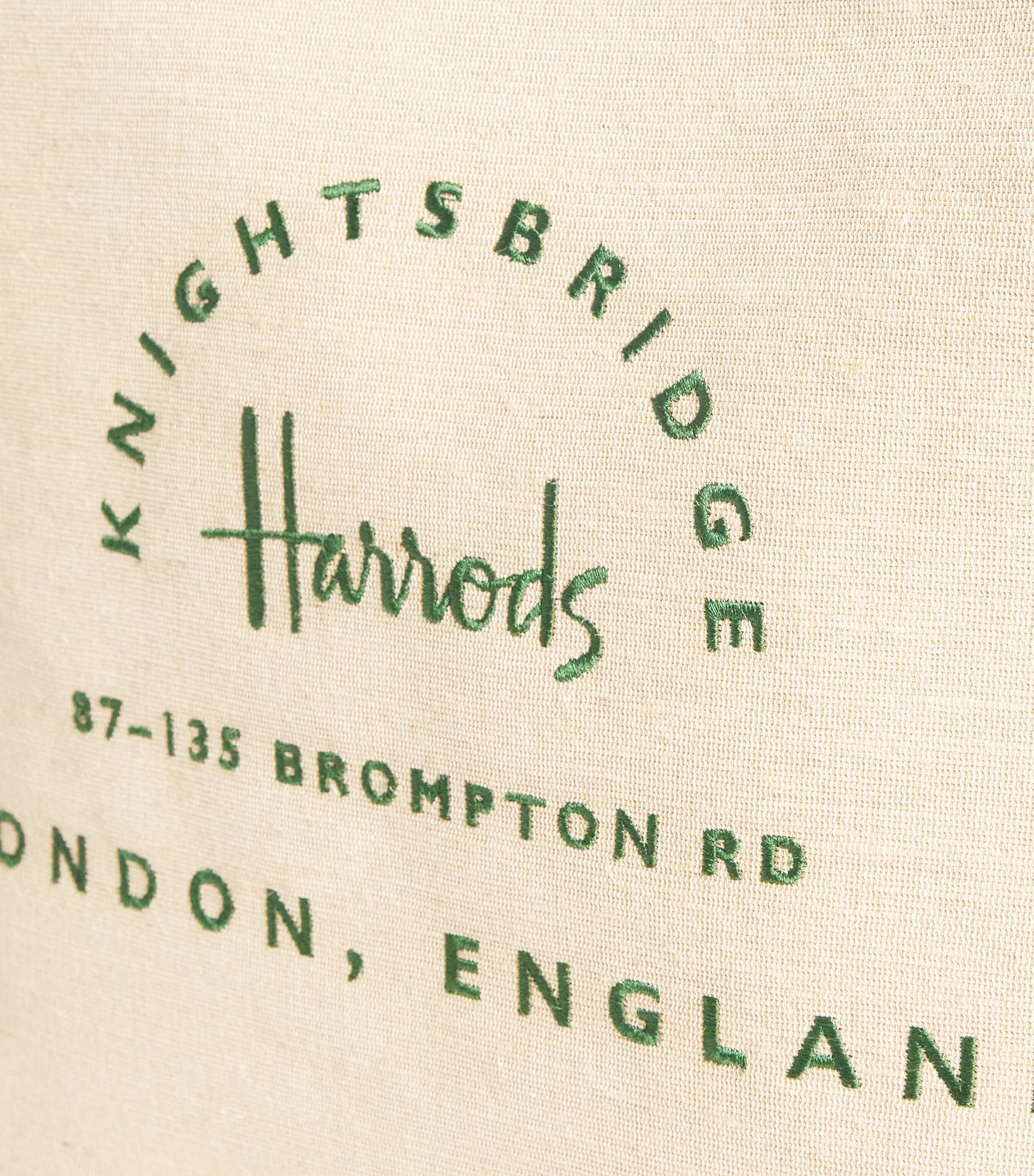 Harrods Jute, Cotton Food Halls Shopper Bag Black Image 5