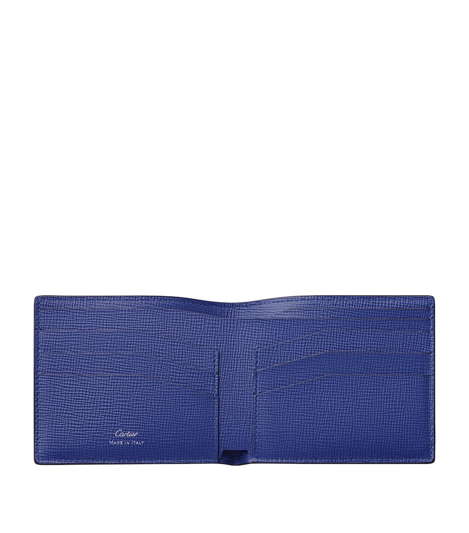 Grained Leather Losange Wallet INK Image 2